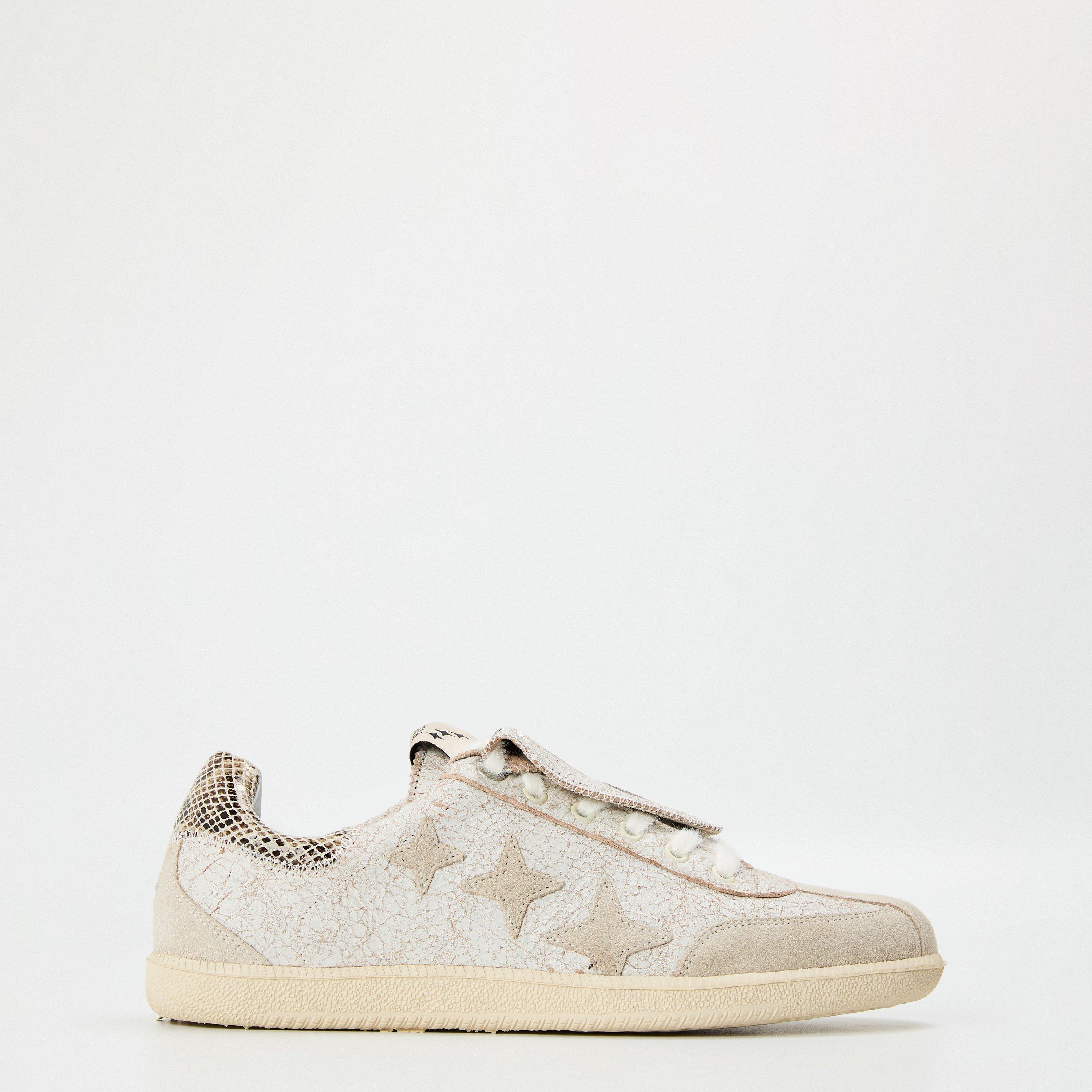 Duke and Dexter Men's Low Trainers - White/Snake - Size 9 (43)