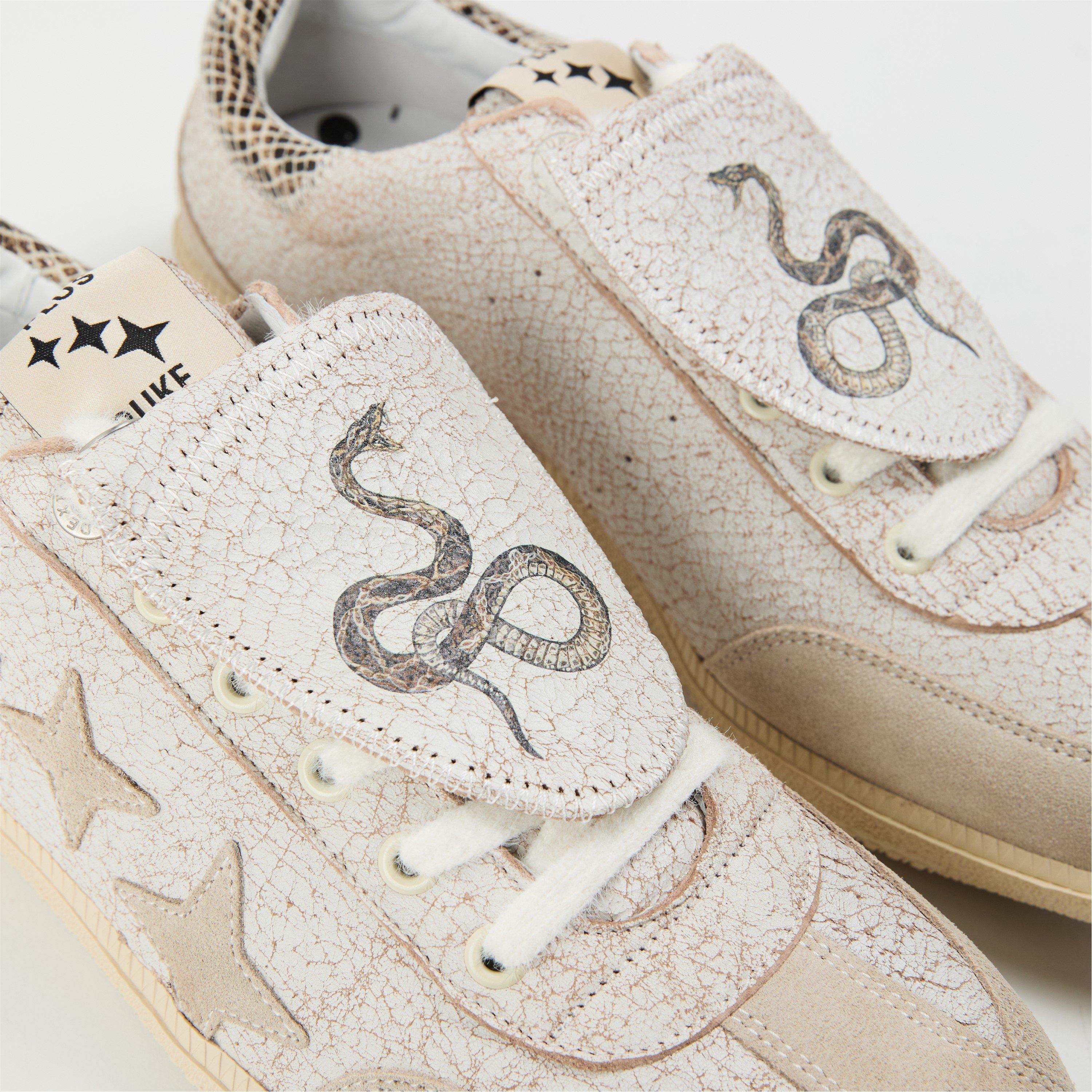 White/Snake - Duke and Dexter - Men's Low Trainers - 4