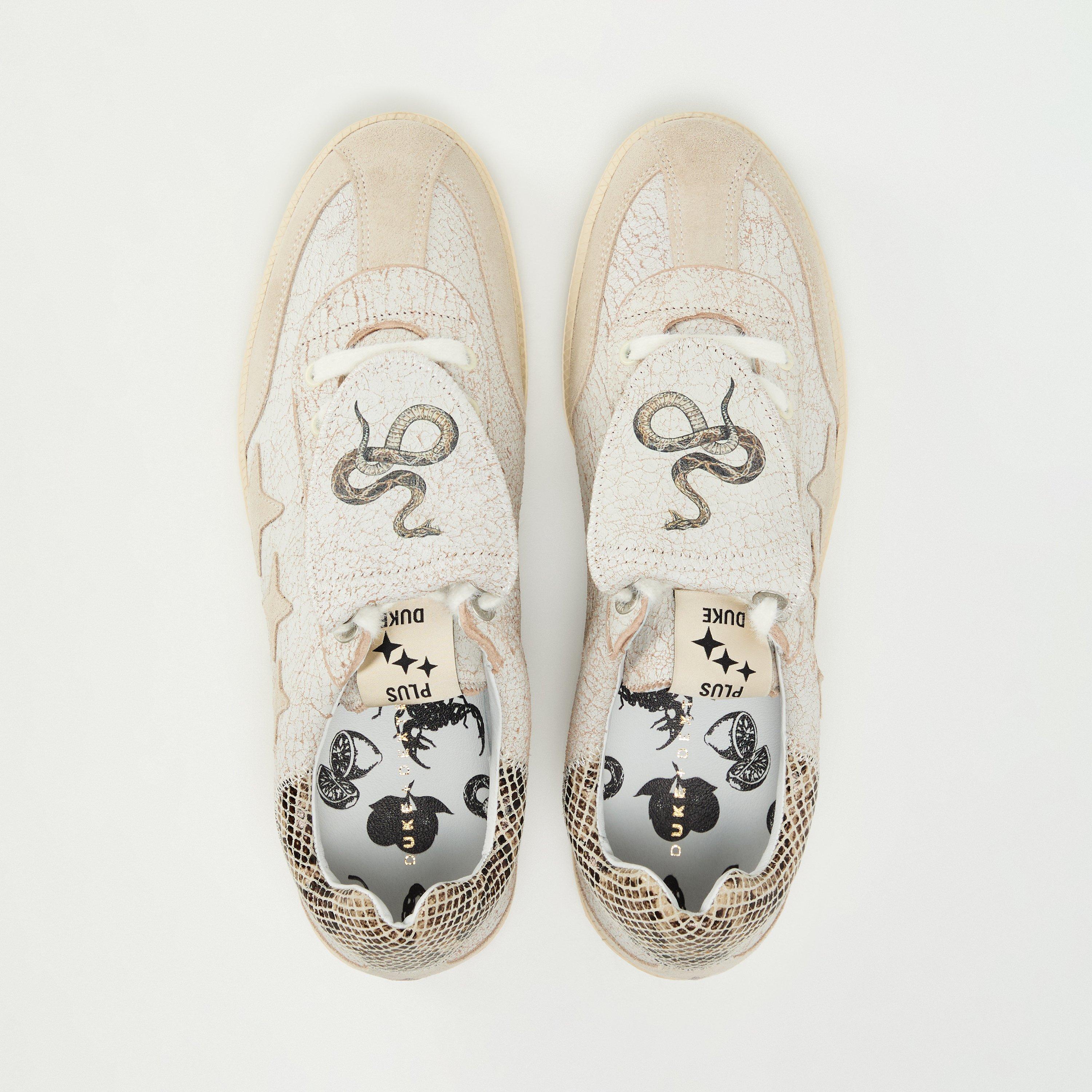 White/Snake - Duke and Dexter - Men's Low Trainers - 5