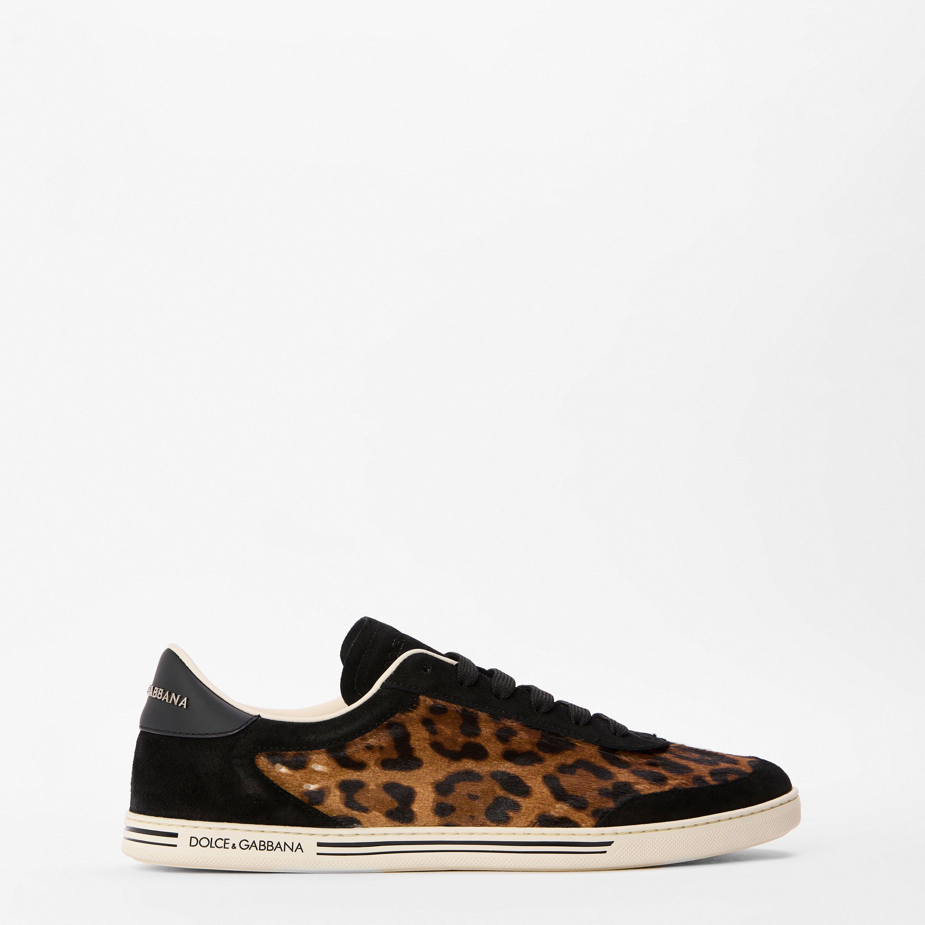 Naturale - Dolce and Gabbana - Men's Leopard Print Low-Top Trainers - 1