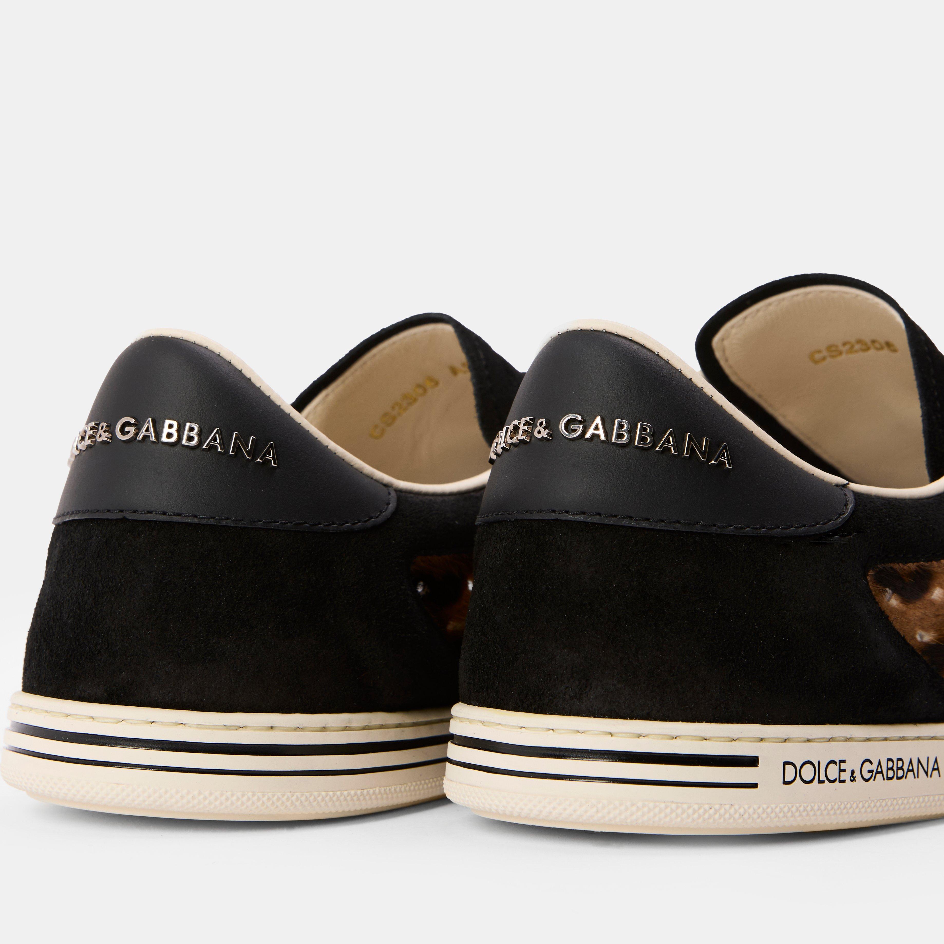 Naturale - Dolce and Gabbana - Men's Leopard Print Low-Top Trainers - 4