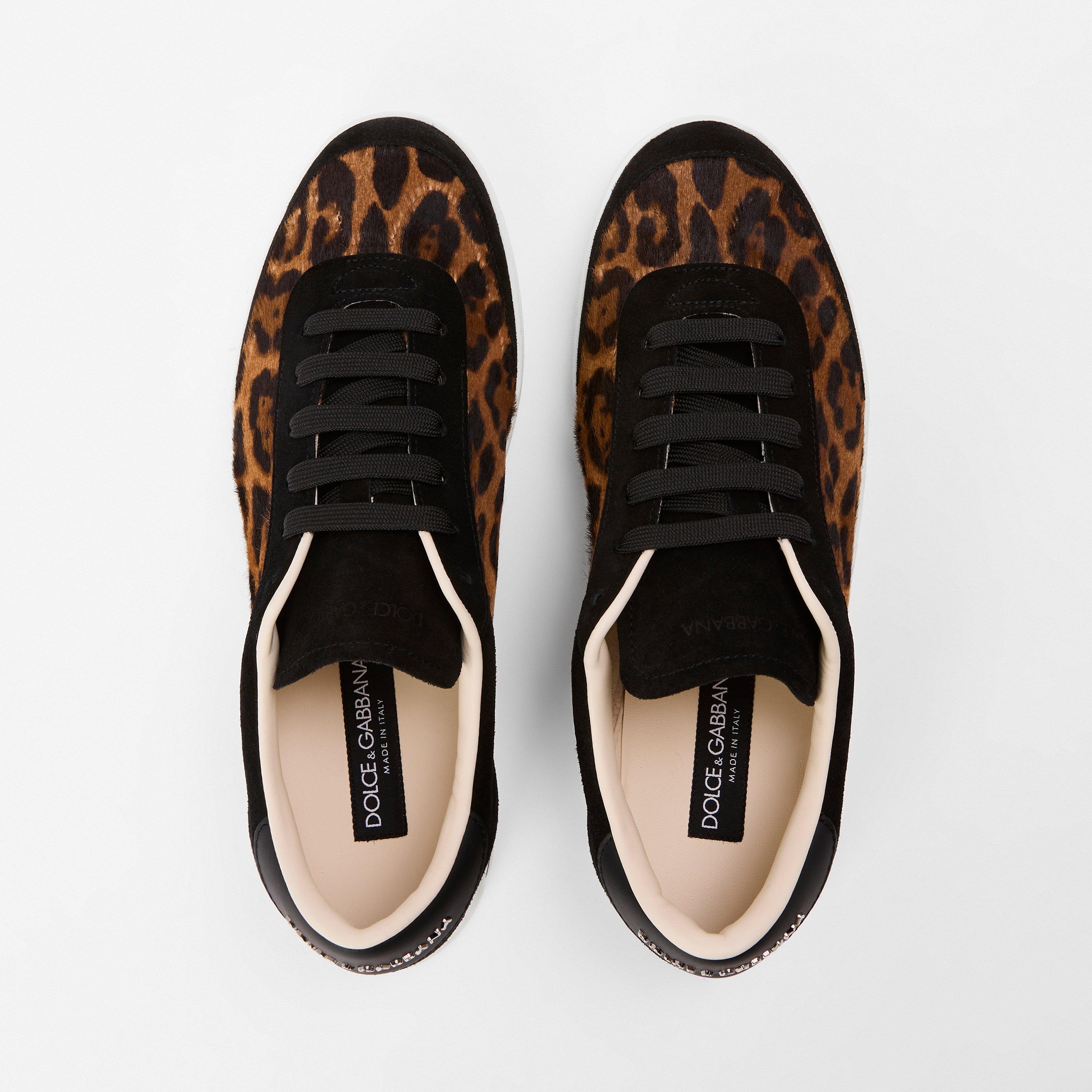 Naturale - Dolce and Gabbana - Men's Leopard Print Low-Top Trainers - 5