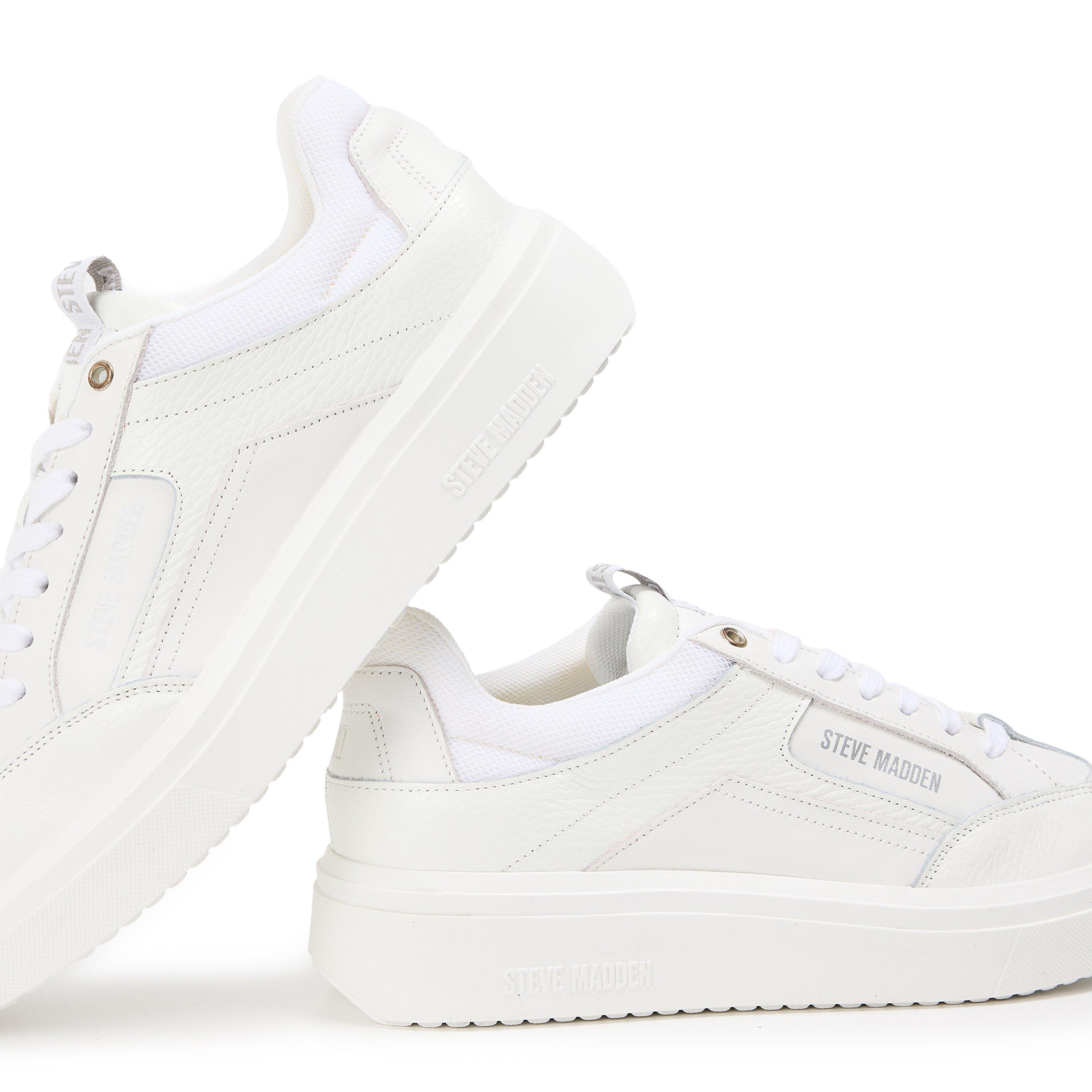 White/White - Steve Madden - Men's Orlando Low-Top Trainers - 3