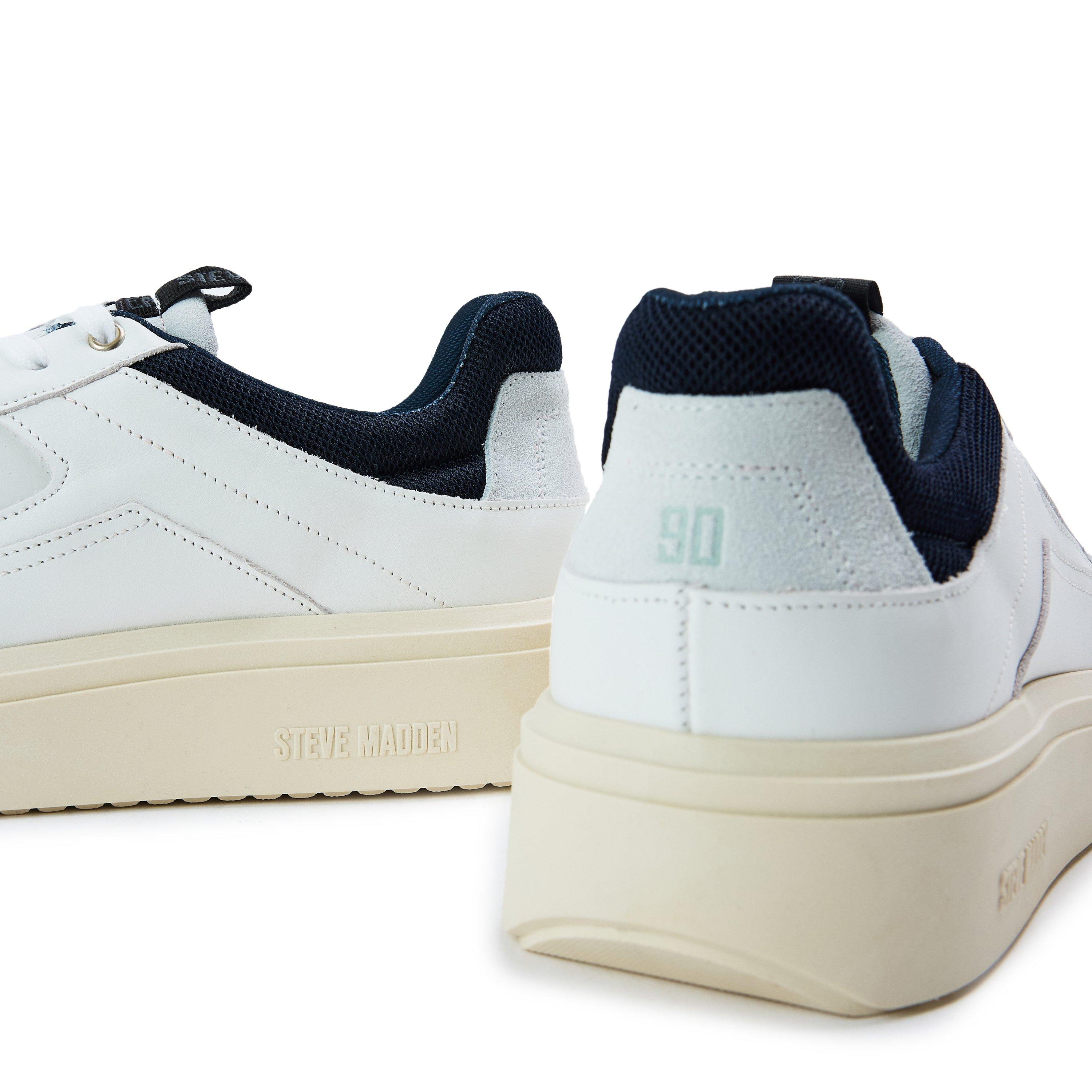 White/Navy - Steve Madden - Men's Orlando Low-Top Trainers - 3