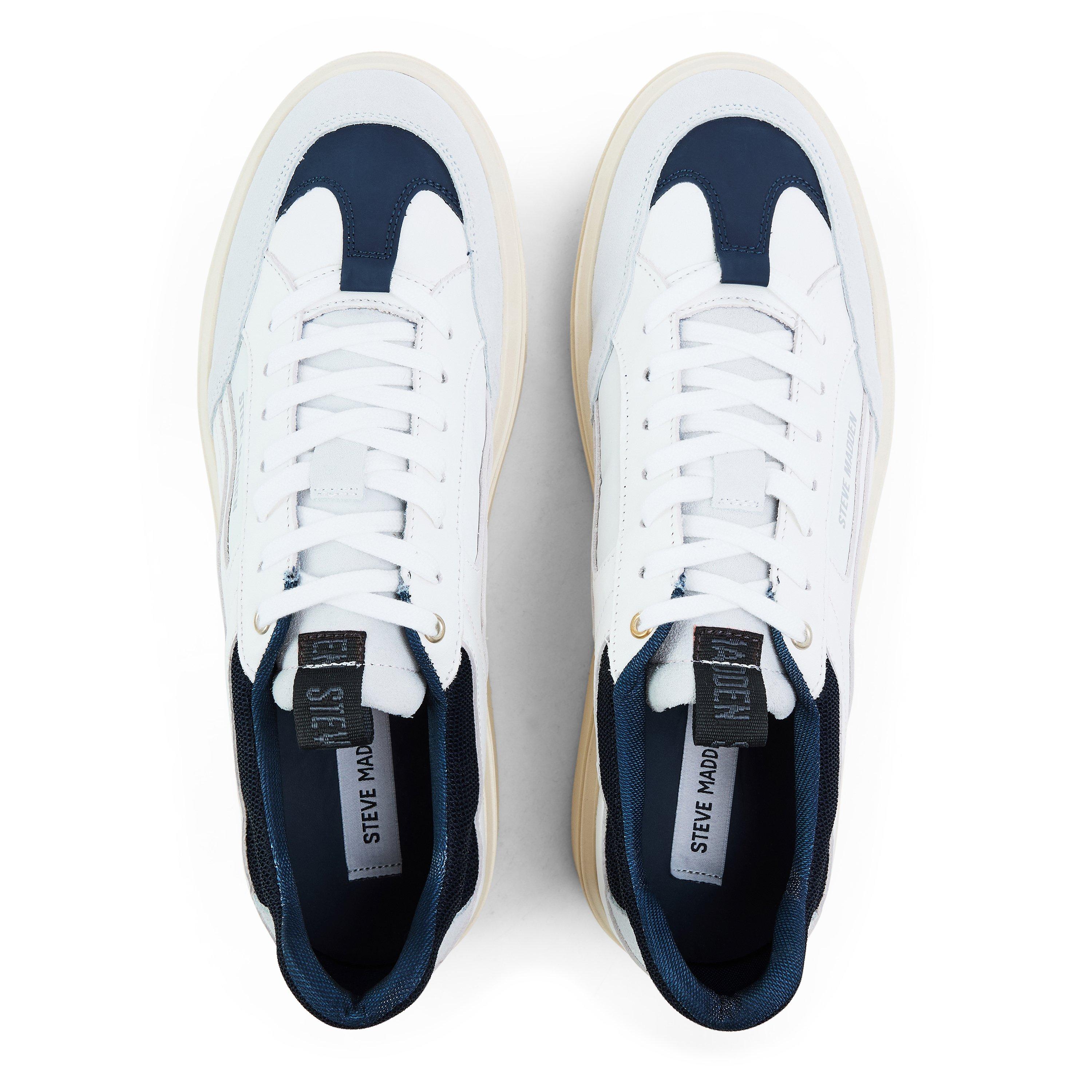 White/Navy - Steve Madden - Men's Orlando Low-Top Trainers - 4