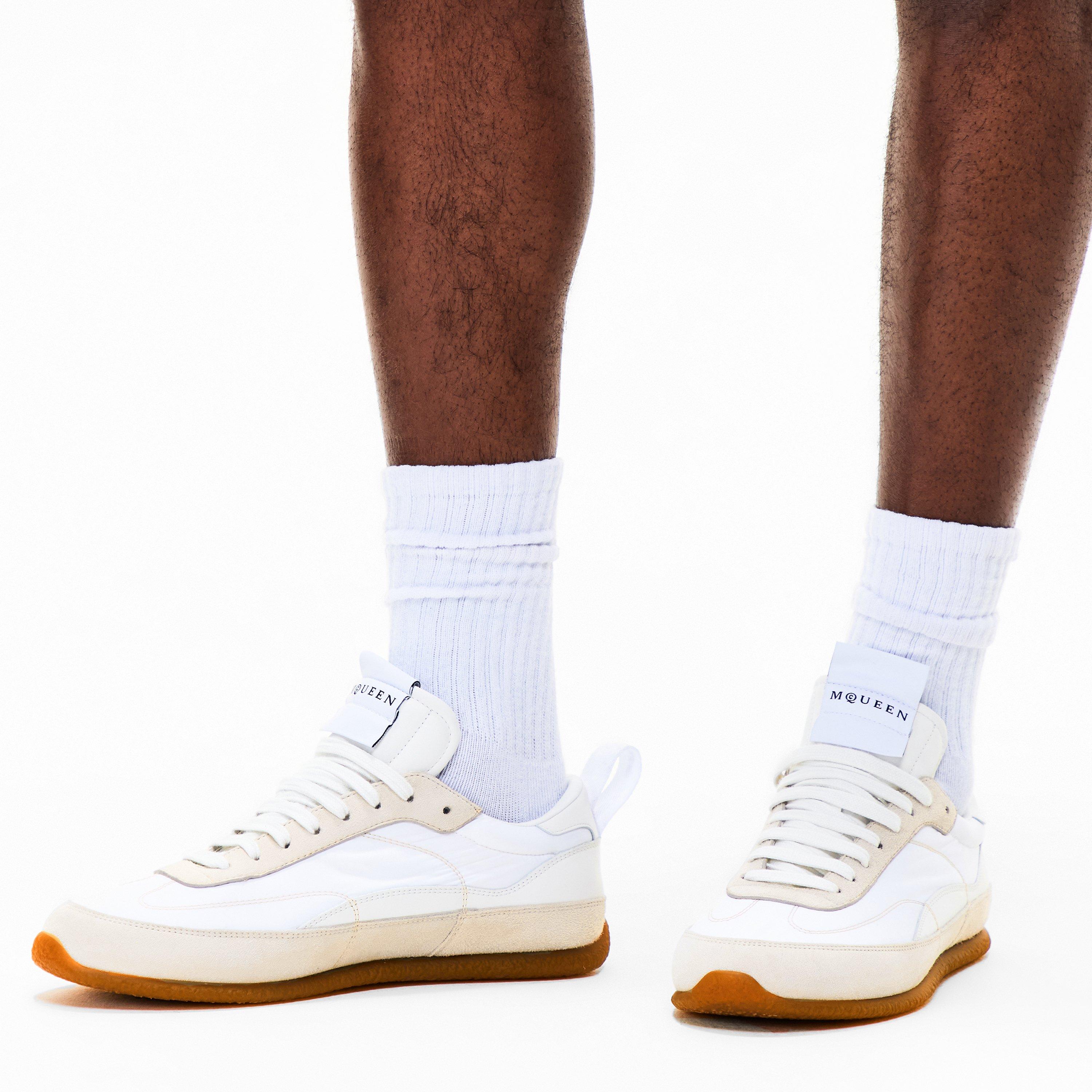 White/White - Alexander McQueen - Men's Alex Velo Low-Top Trainers - 3