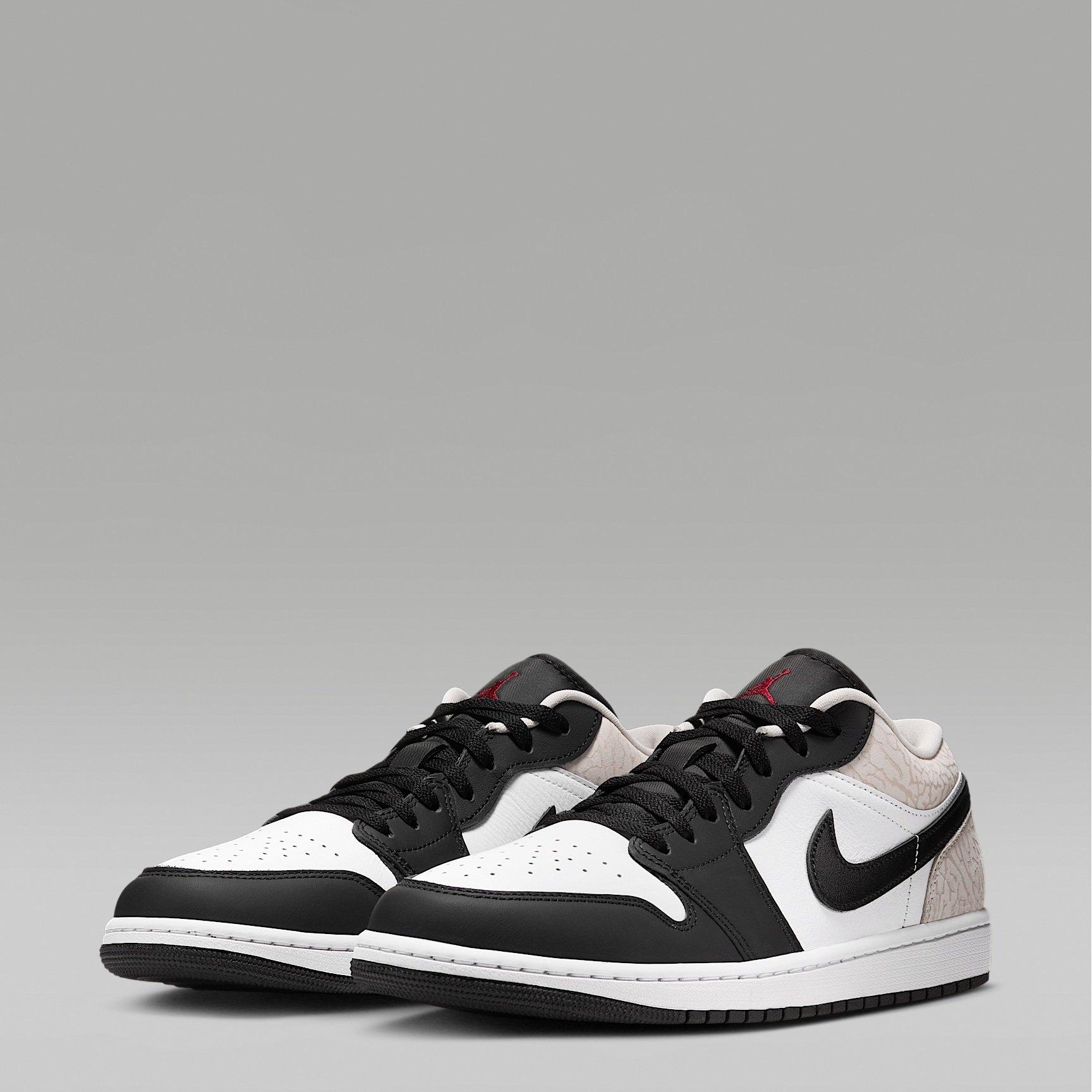 Black/Team Red - Nike - Men's Air Jordan 1 Low SE Low-Top Trainers - 4