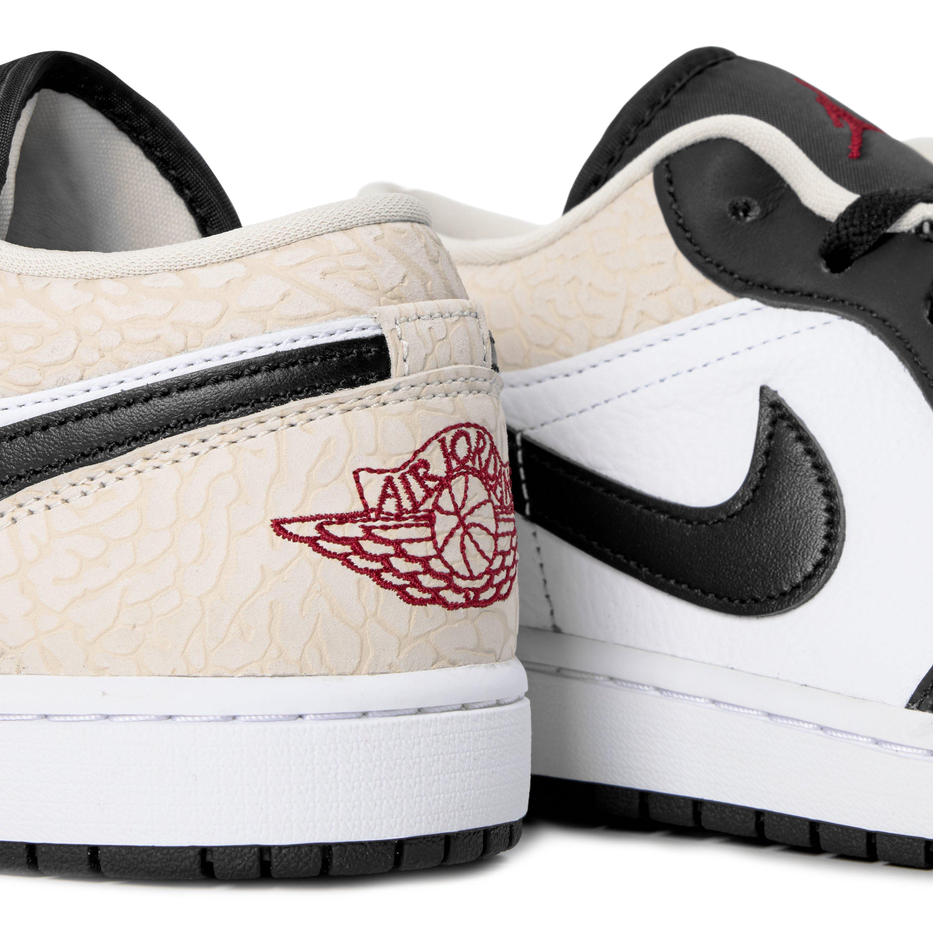 Black/Team Red - Nike - Men's Air Jordan 1 Low SE Low-Top Trainers - 5