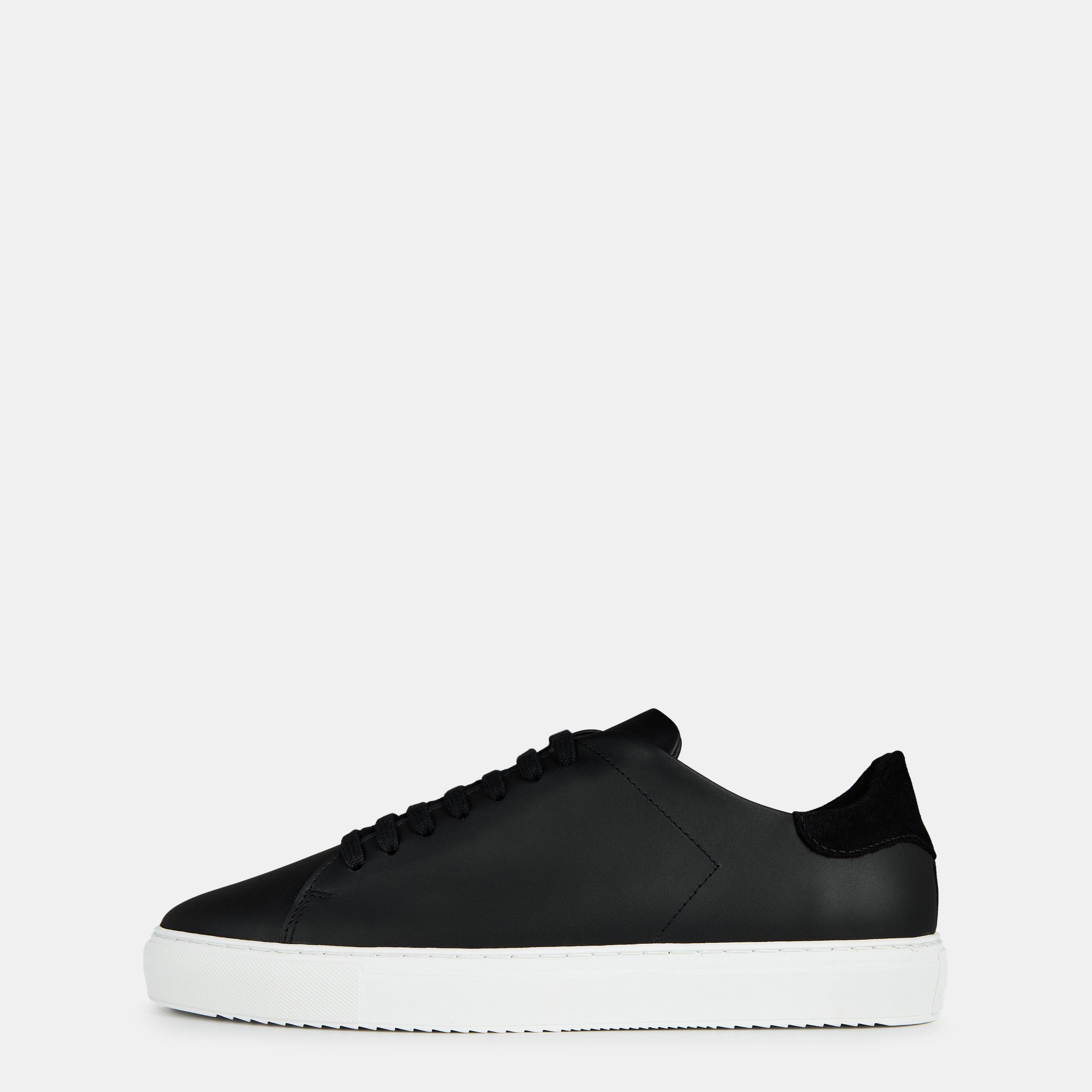 Black/White - Axel Arigato - Men's Clean 90 Leather Low Trainers - 3