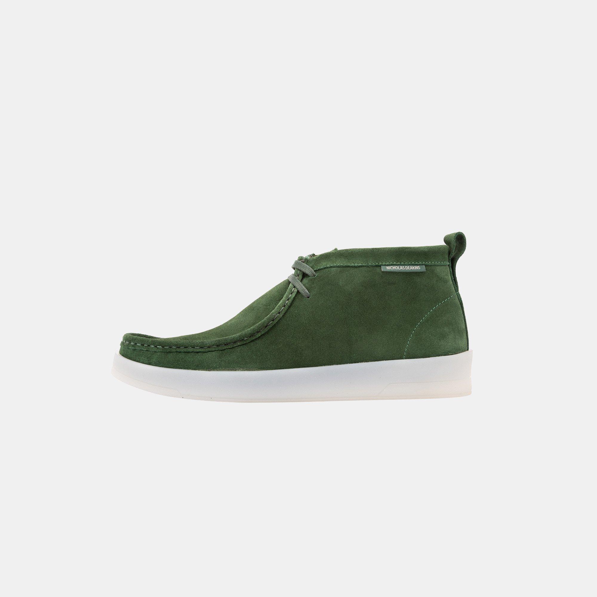 Forest Green - Nicholas Deakins - Men's Luke Suede Low-Top Trainers - 2