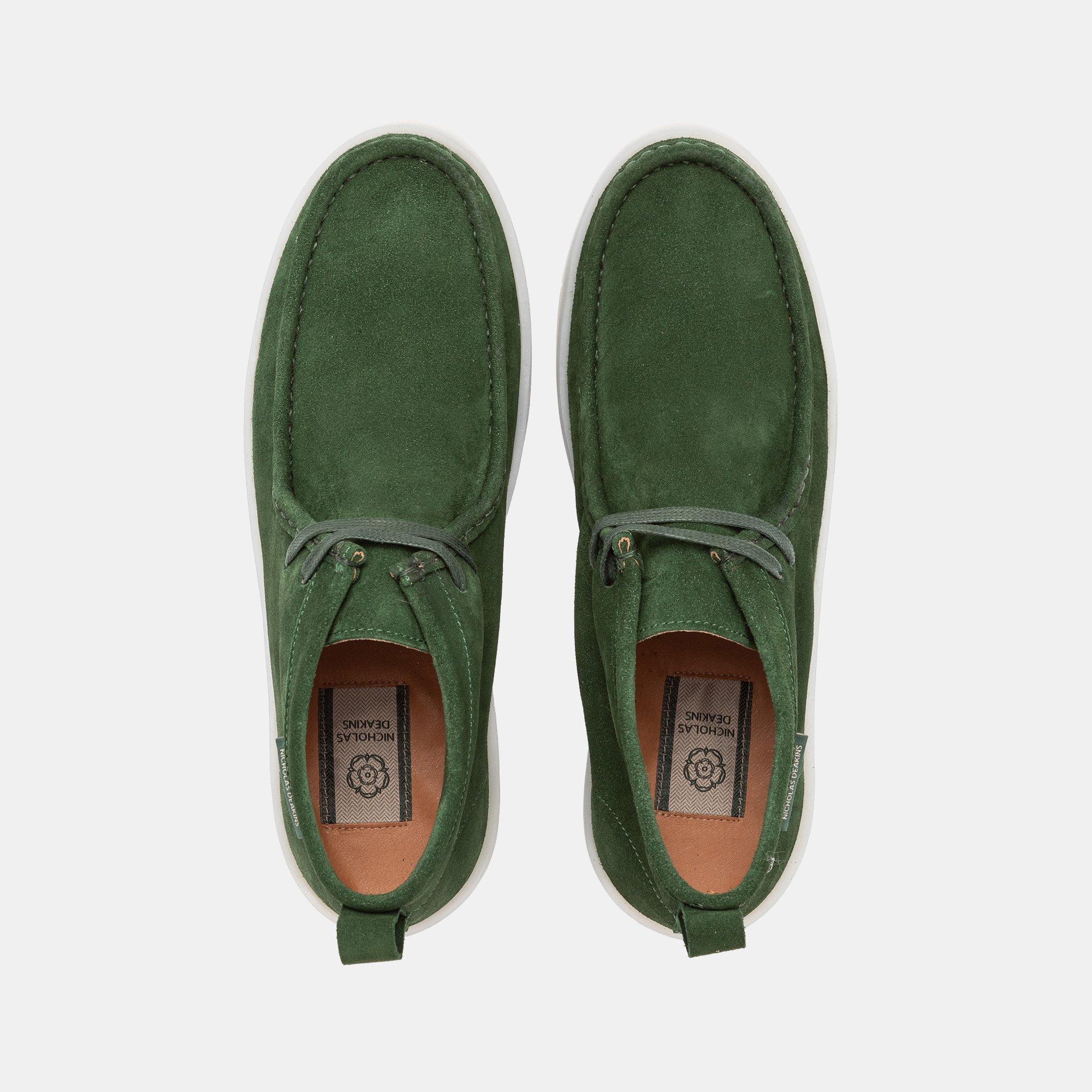 Forest Green - Nicholas Deakins - Men's Luke Suede Low-Top Trainers - 4