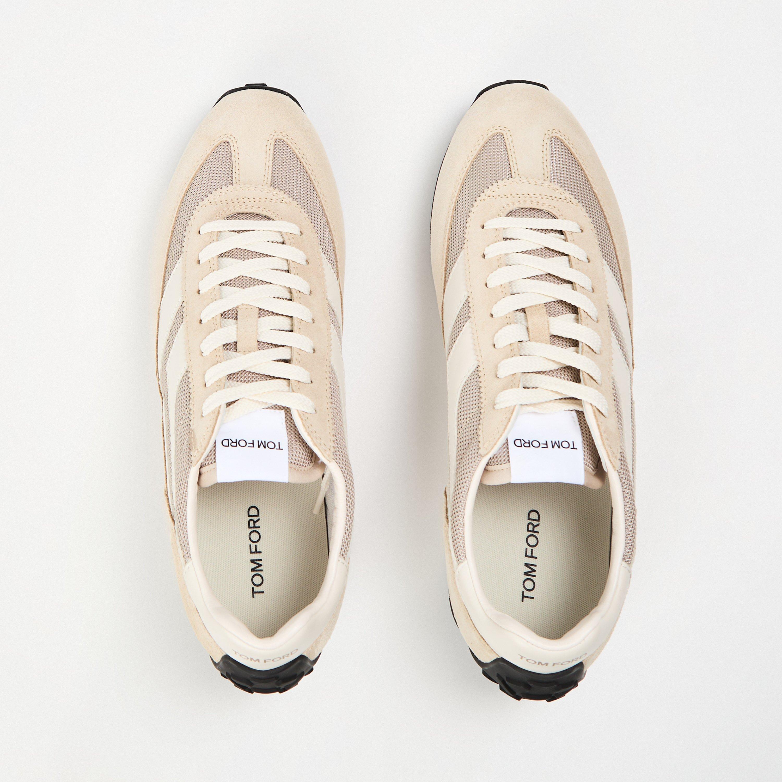 Cream/Black - Tom Ford - Men's Low Trainers - 4