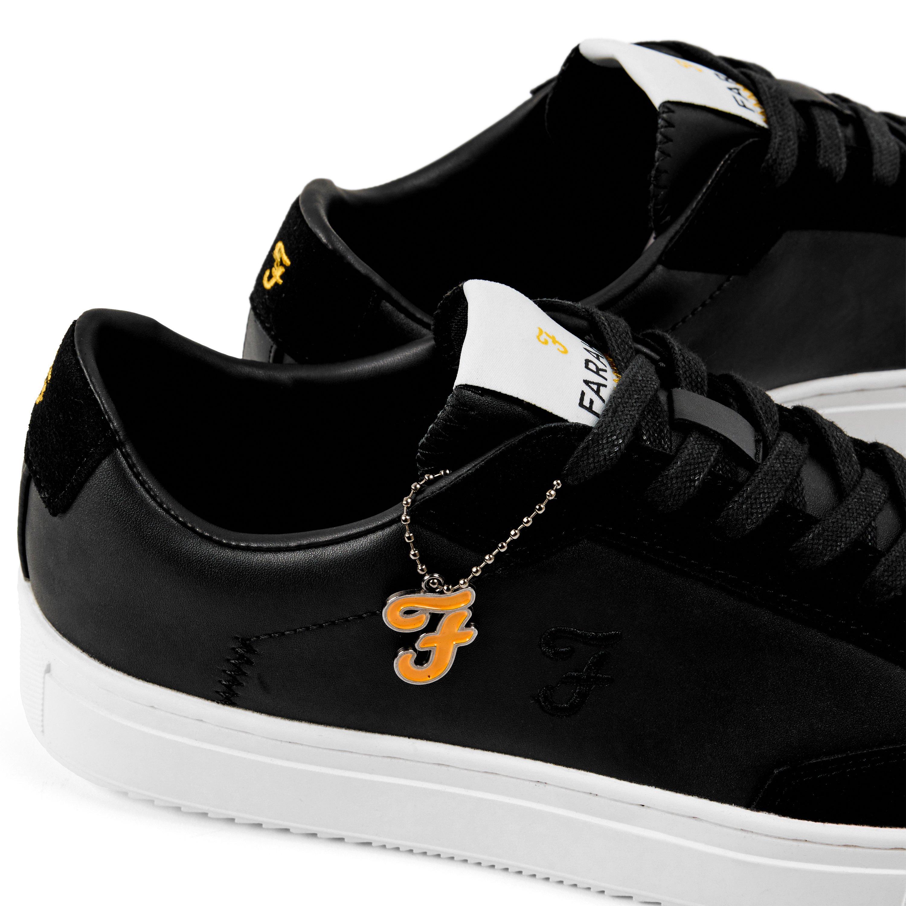 Schwarz - Cruyff - Men's Endorsed Tech Leather Low-Top Trainers - 3