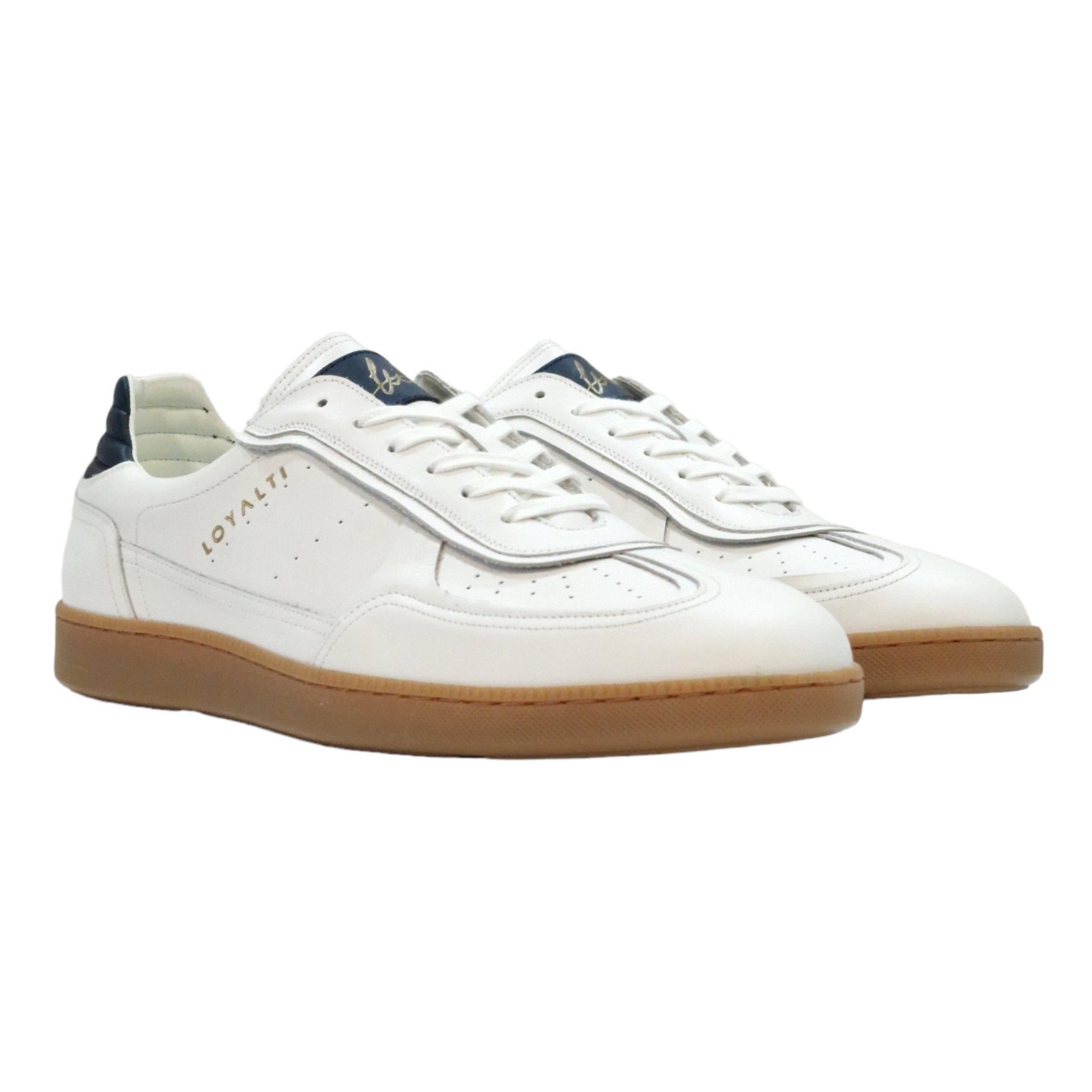 Weiß/Marineblau - Loyalti - Men's Kyle Low-Top Trainers - 3