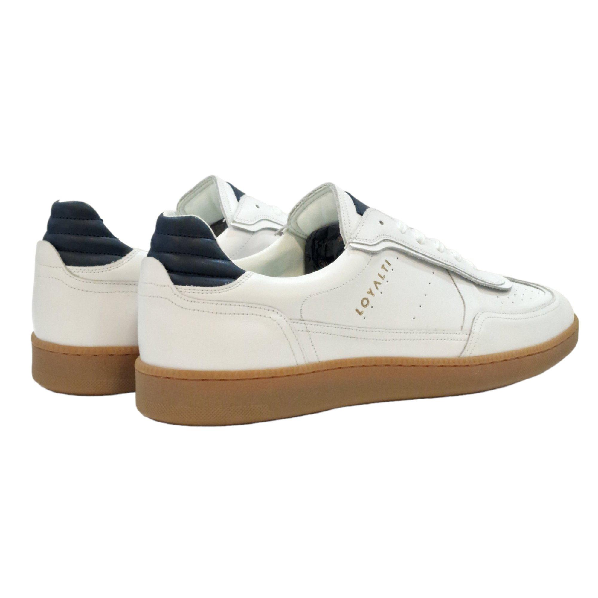 Weiß/Marineblau - Loyalti - Men's Kyle Low-Top Trainers - 4