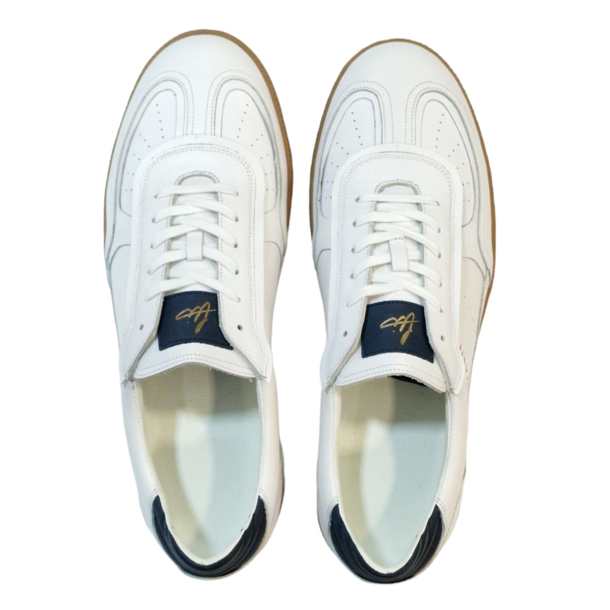 Weiß/Marineblau - Loyalti - Men's Kyle Low-Top Trainers - 5