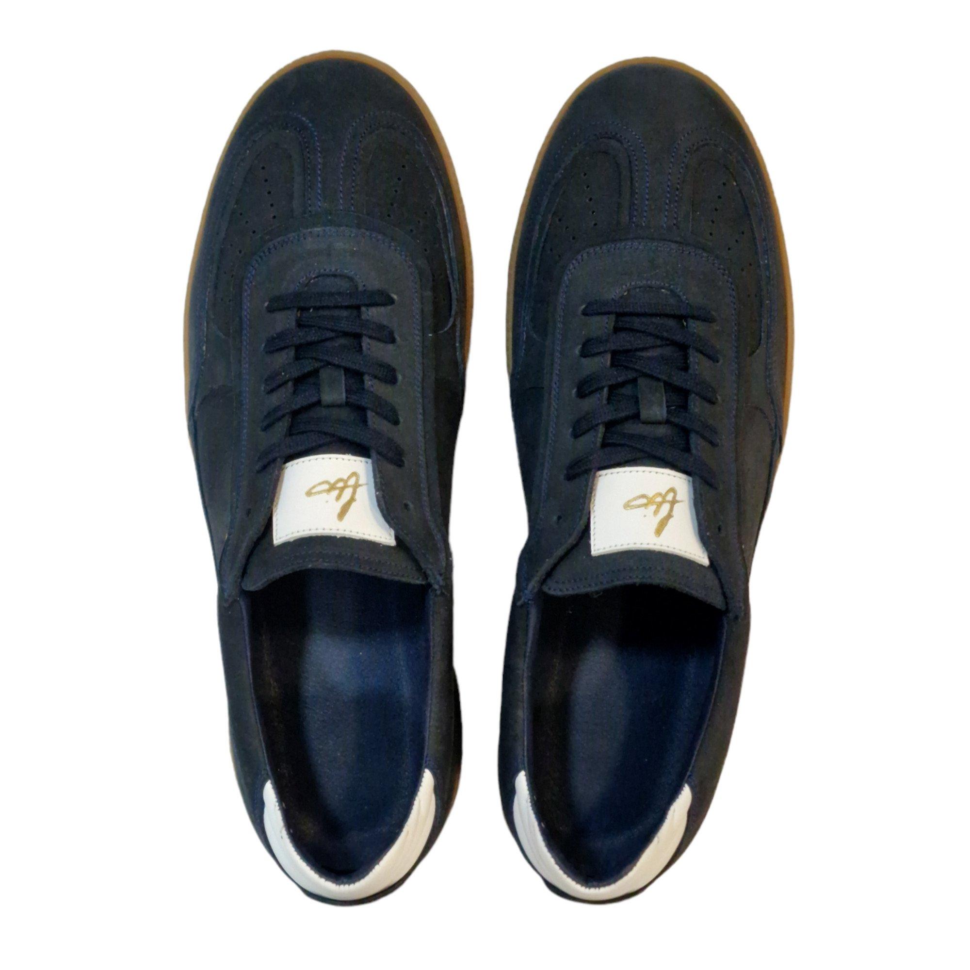 Navy/White - Loyalti - Men's Kyle Low-Top Trainers - 5