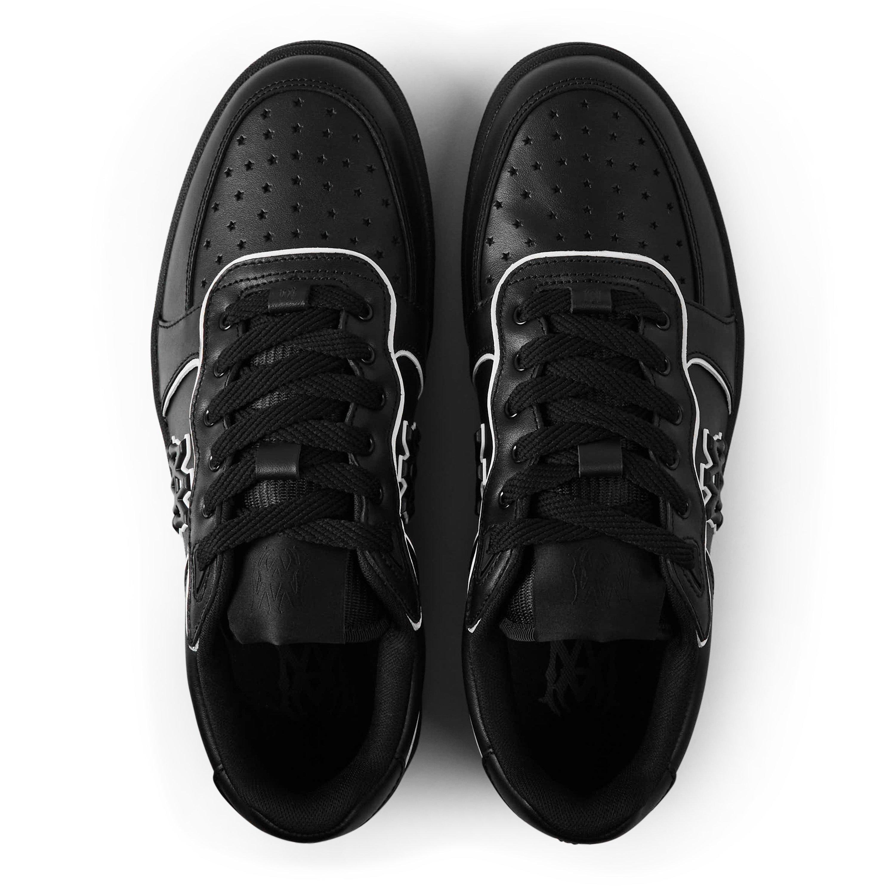 Black/Black - Amiri - Men's Newport Leather Low-Top Trainers - 5