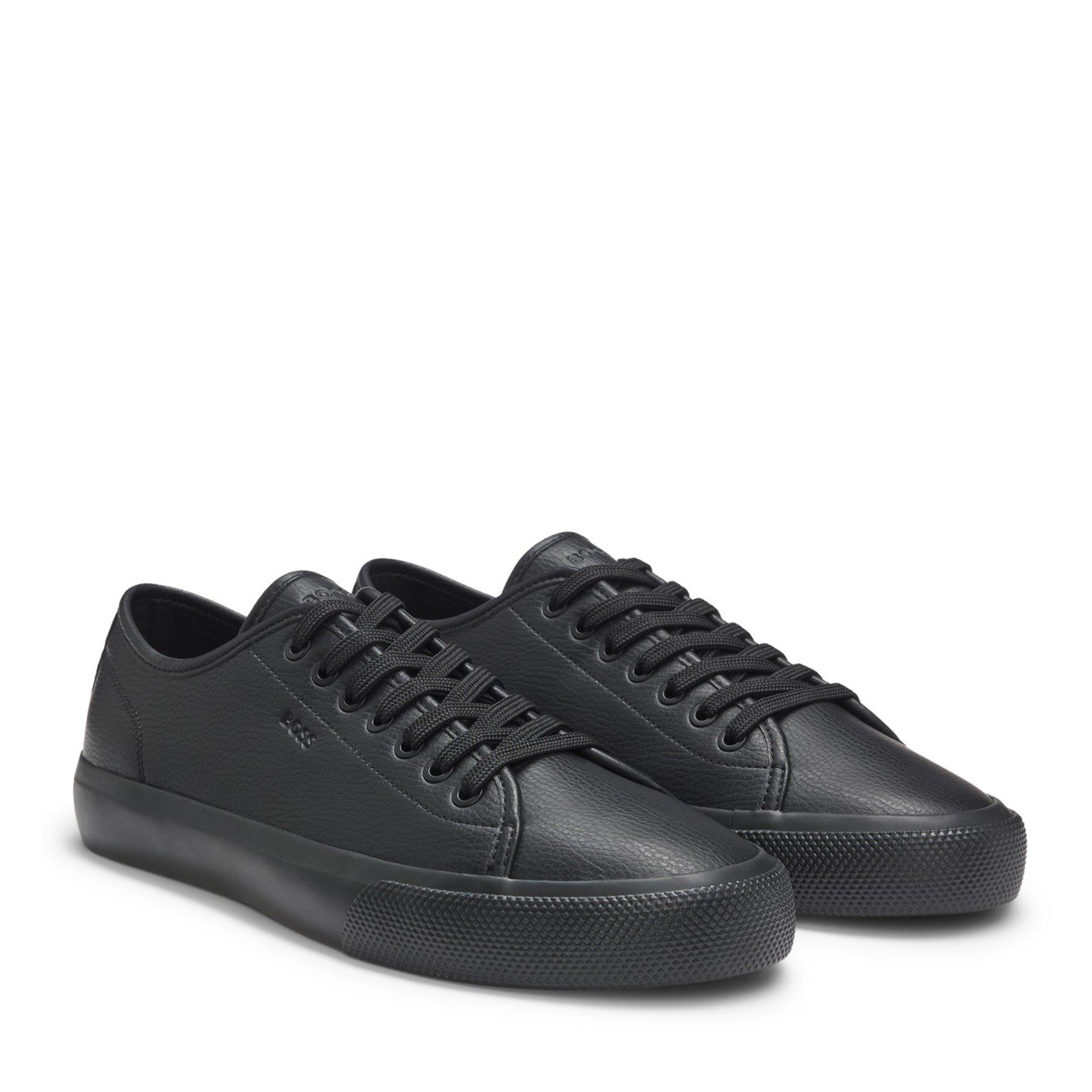 Black 005 - Boss - Men's Low Profile Sporty Trainers with Rubber Soles - 3