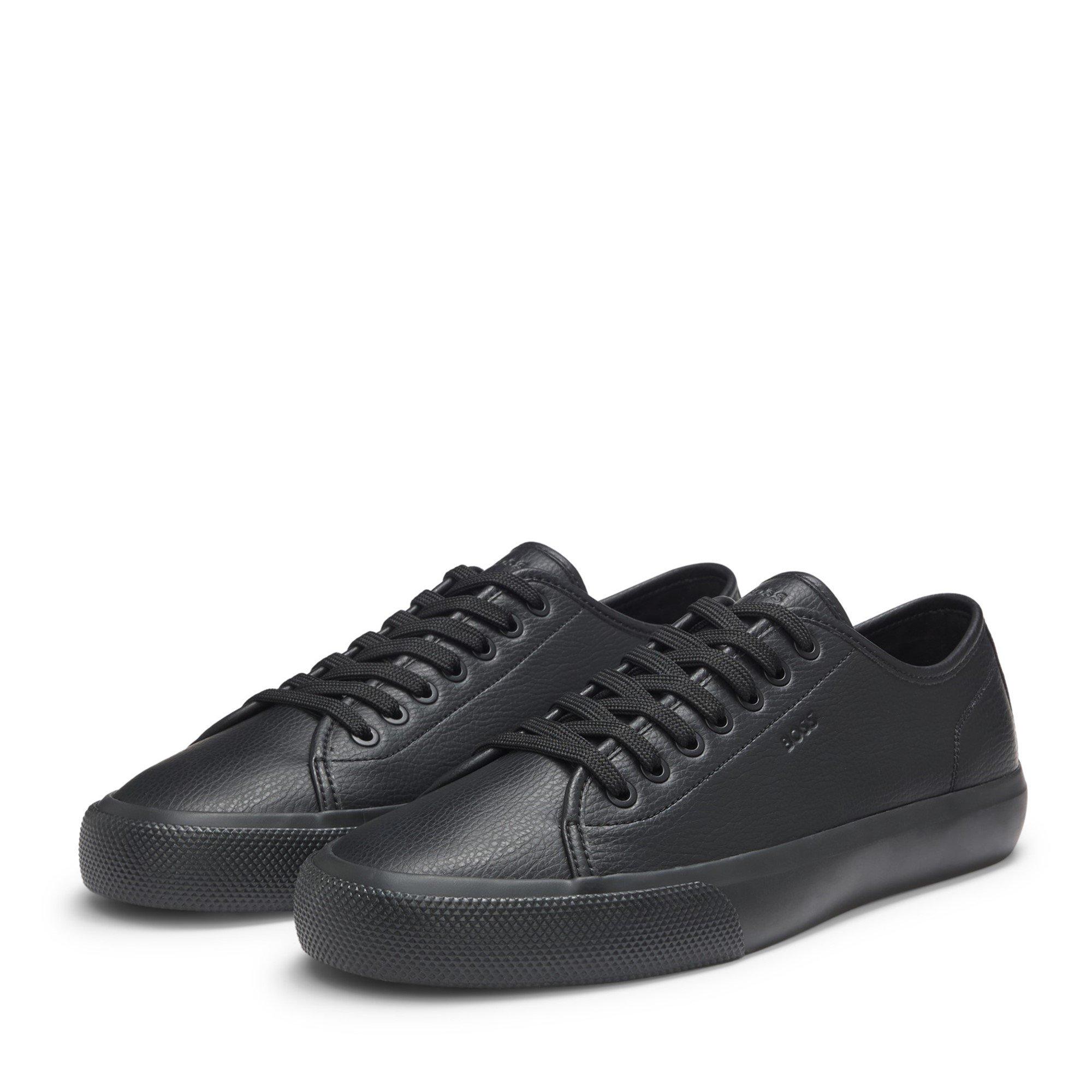 Black 005 - Boss - Men's Low Profile Sporty Trainers with Rubber Soles - 6