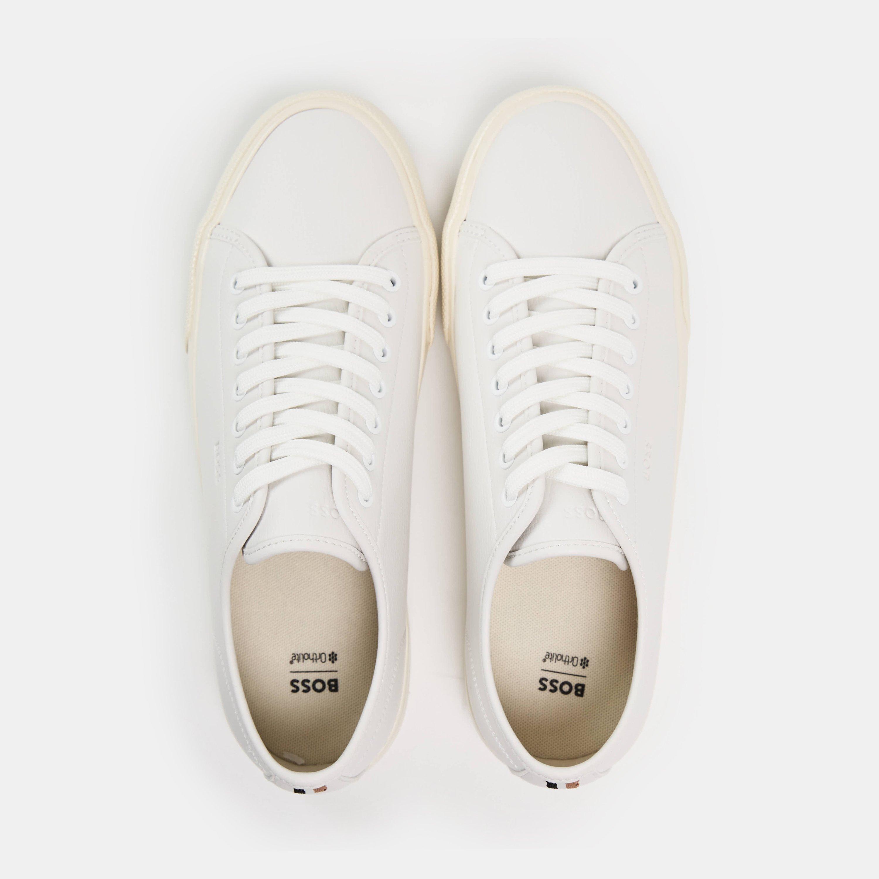 Natural - Boss - Men's Low Profile Sporty Trainers with Rubber Soles - 4