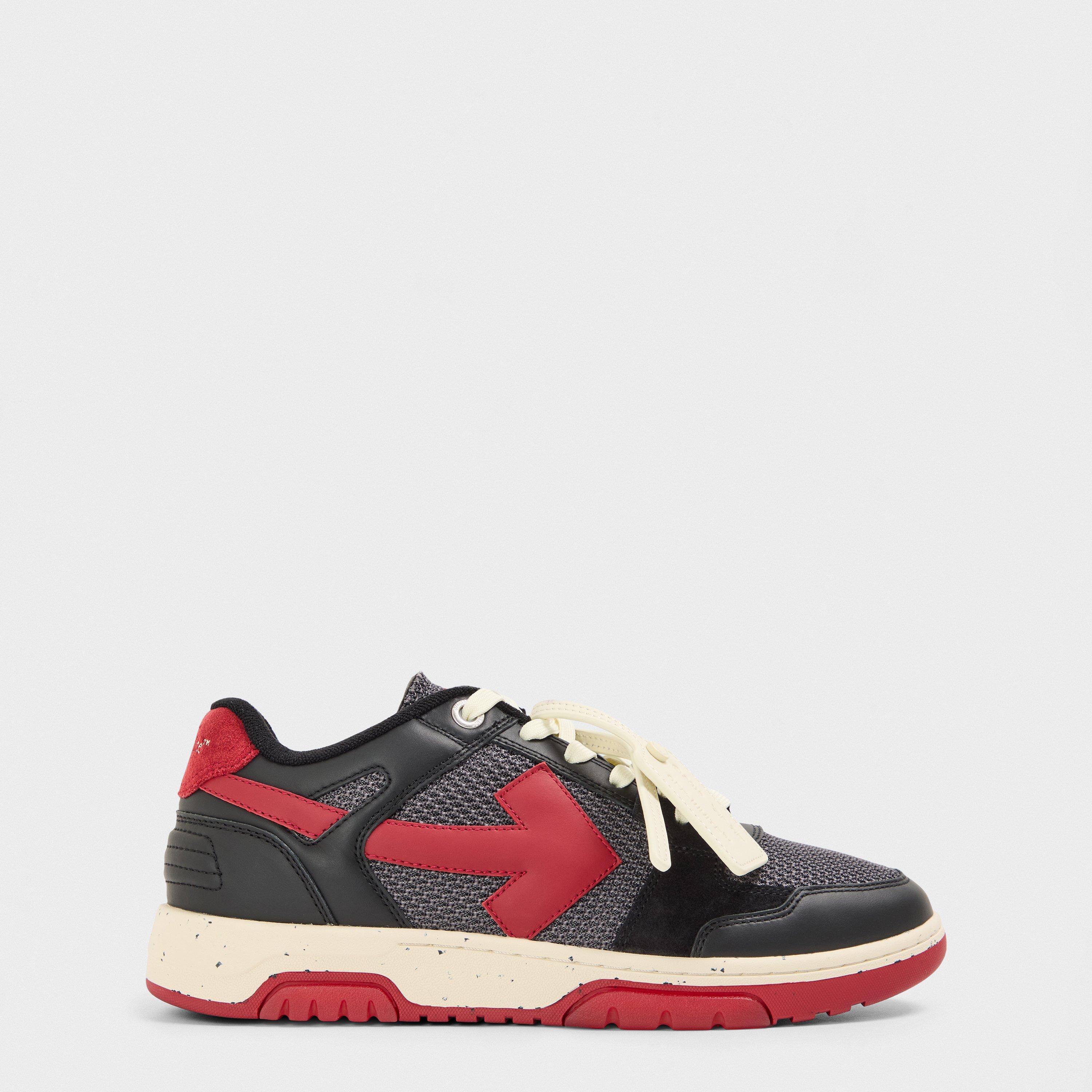 Grey/Red - Off White - Men's Out Of Office Slim Low-Top Trainers - 1