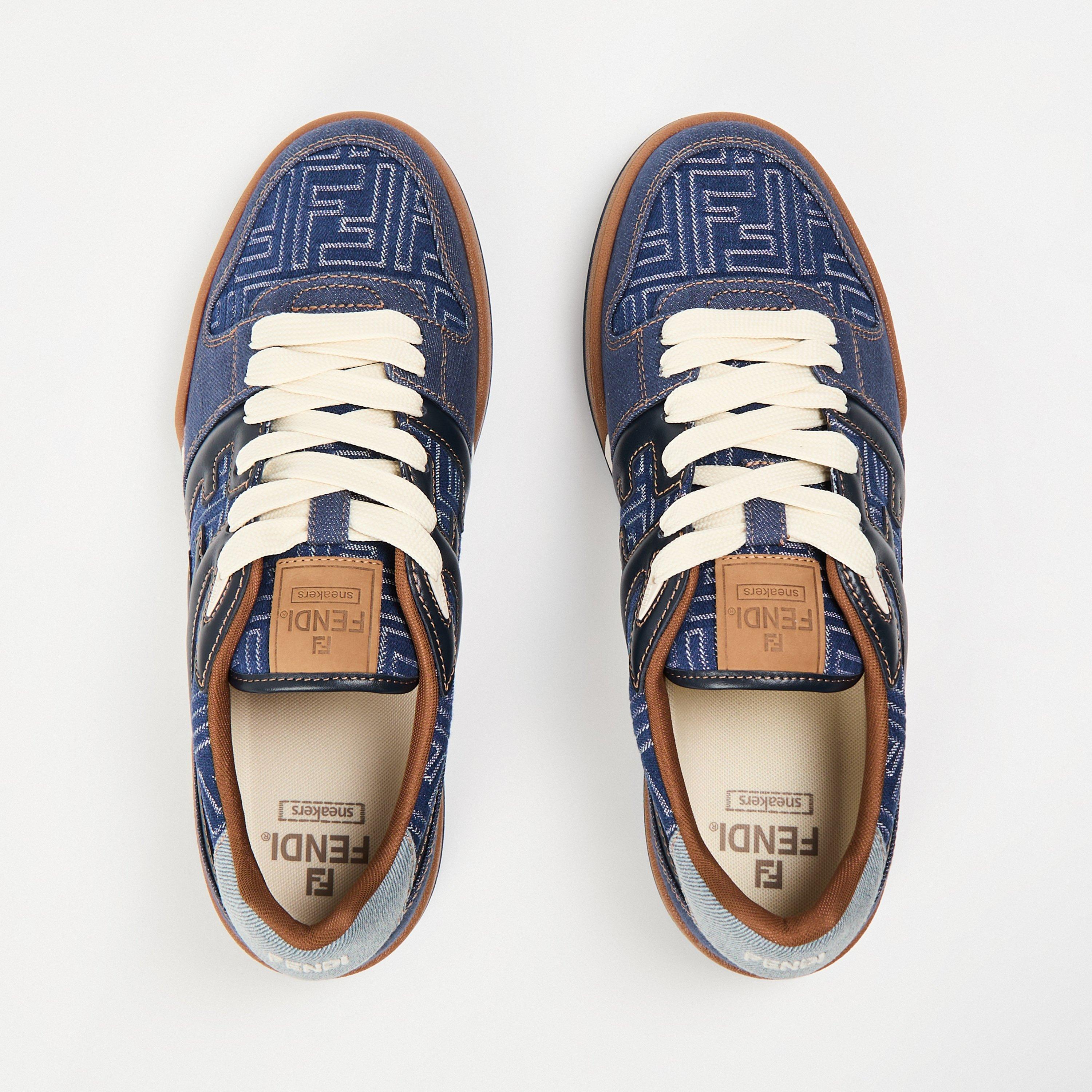 Blue - Fendi - Men's Match Low-Top Trainers - 5