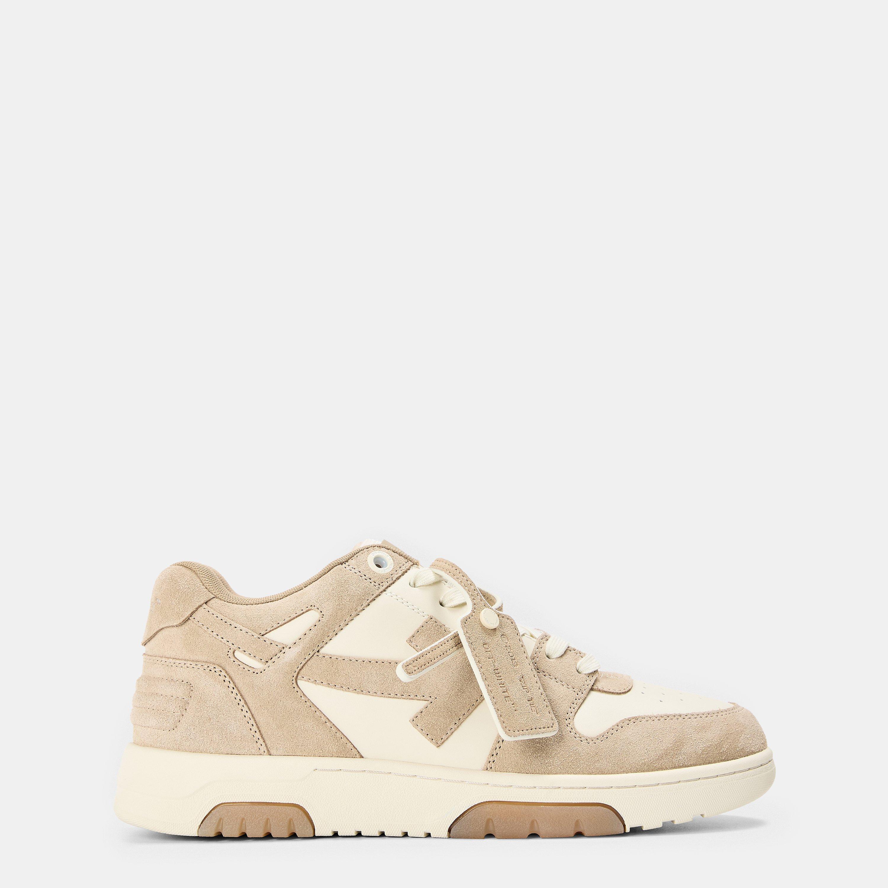 Off White Men's Out Of Office Suede Low-Top Trainers - Beige Suede - Size 10 (45)
