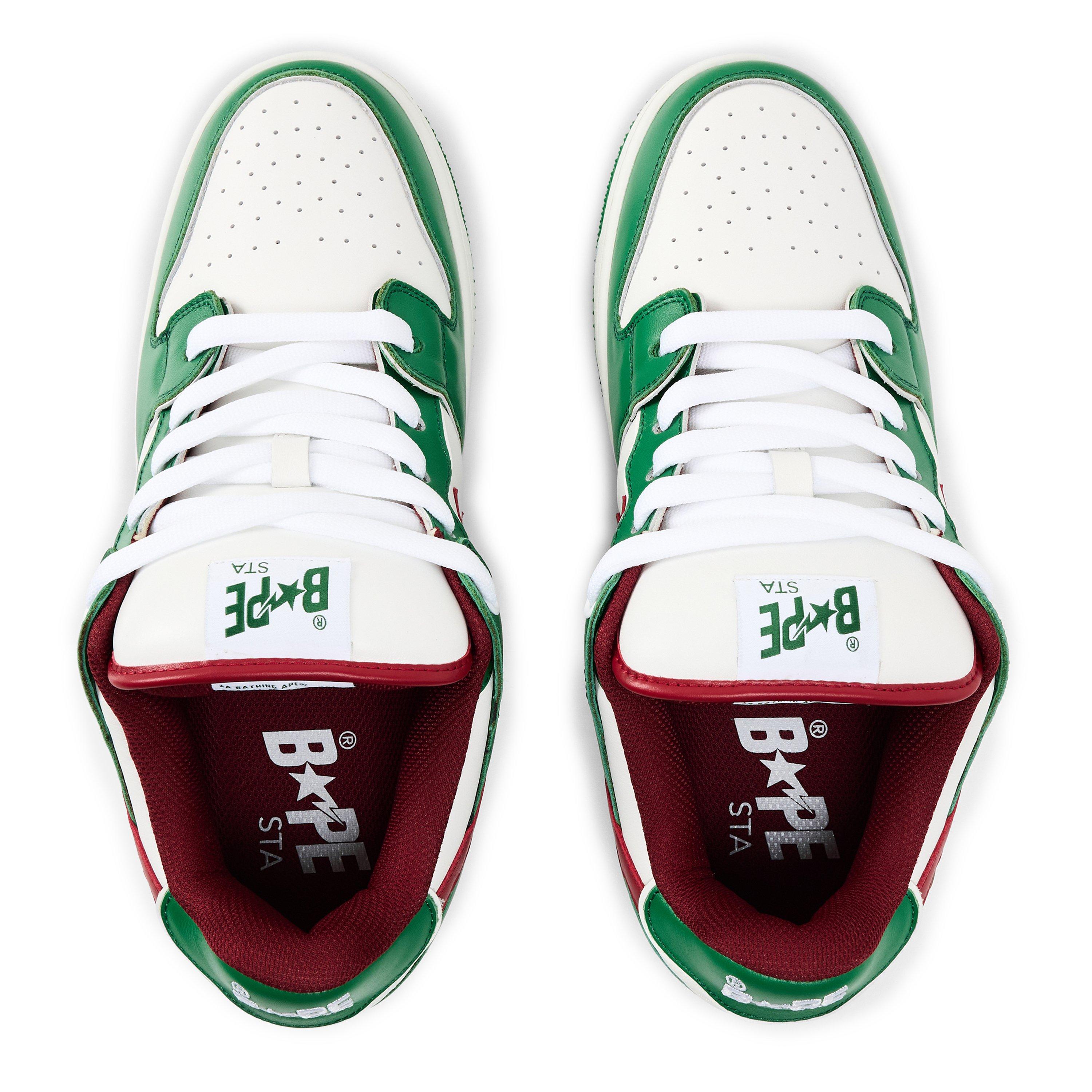 White Green - A Bathing Ape - Men's Bape Sta Low-Top Trainers - 4