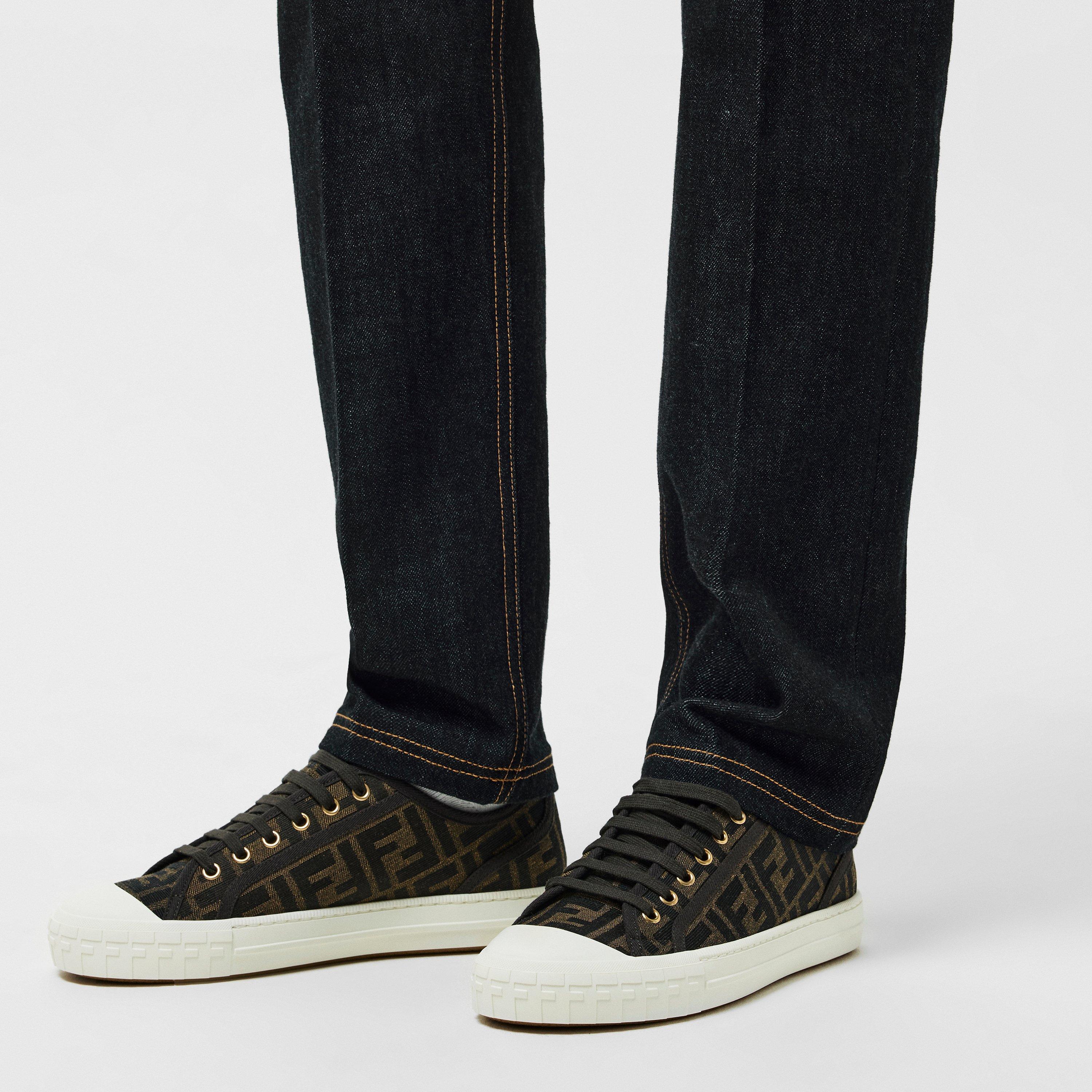 Black/Brown - Fendi - Domino Low Sneakers - 3