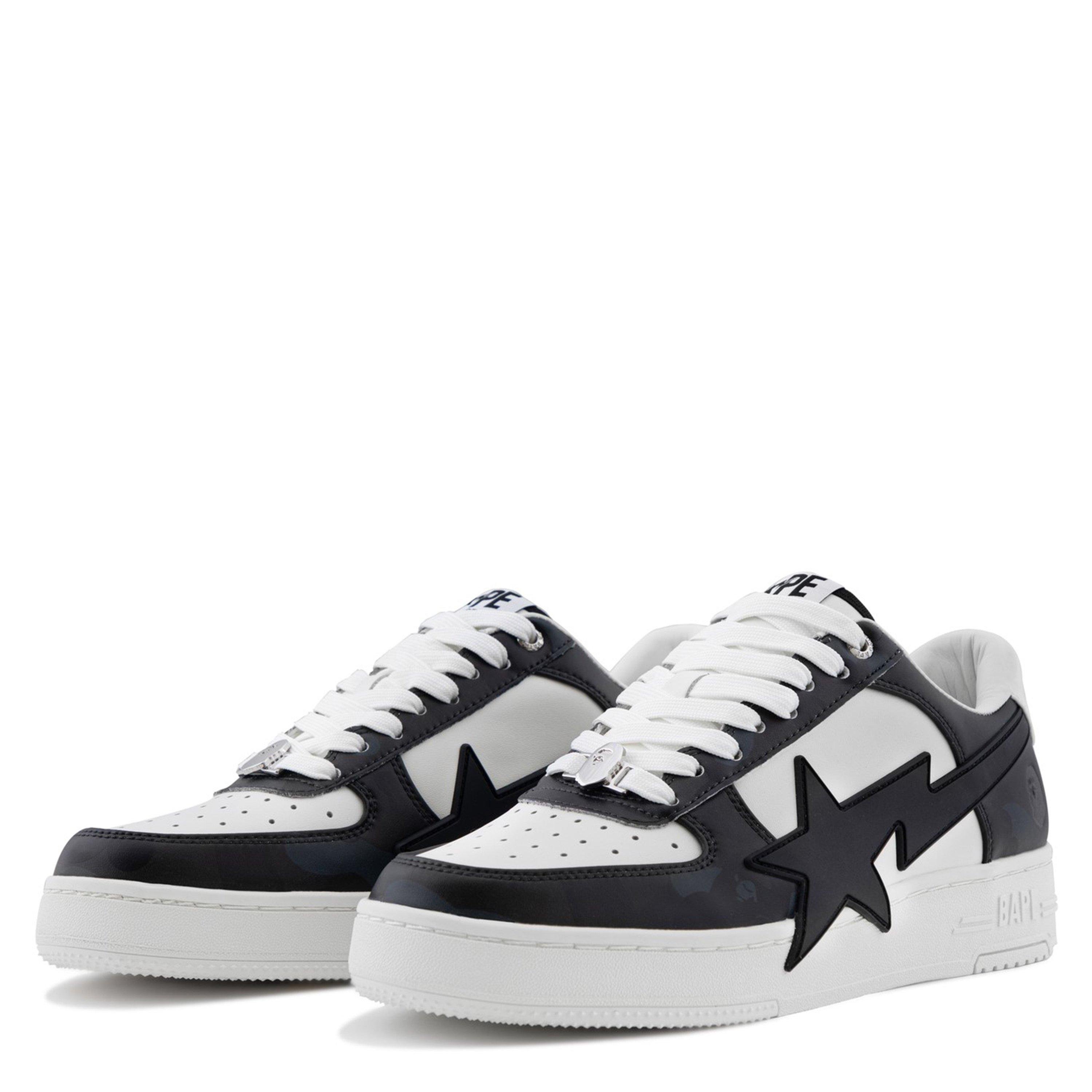 White Black - A Bathing Ape - Men's Sta Low-Top Trainers - 1