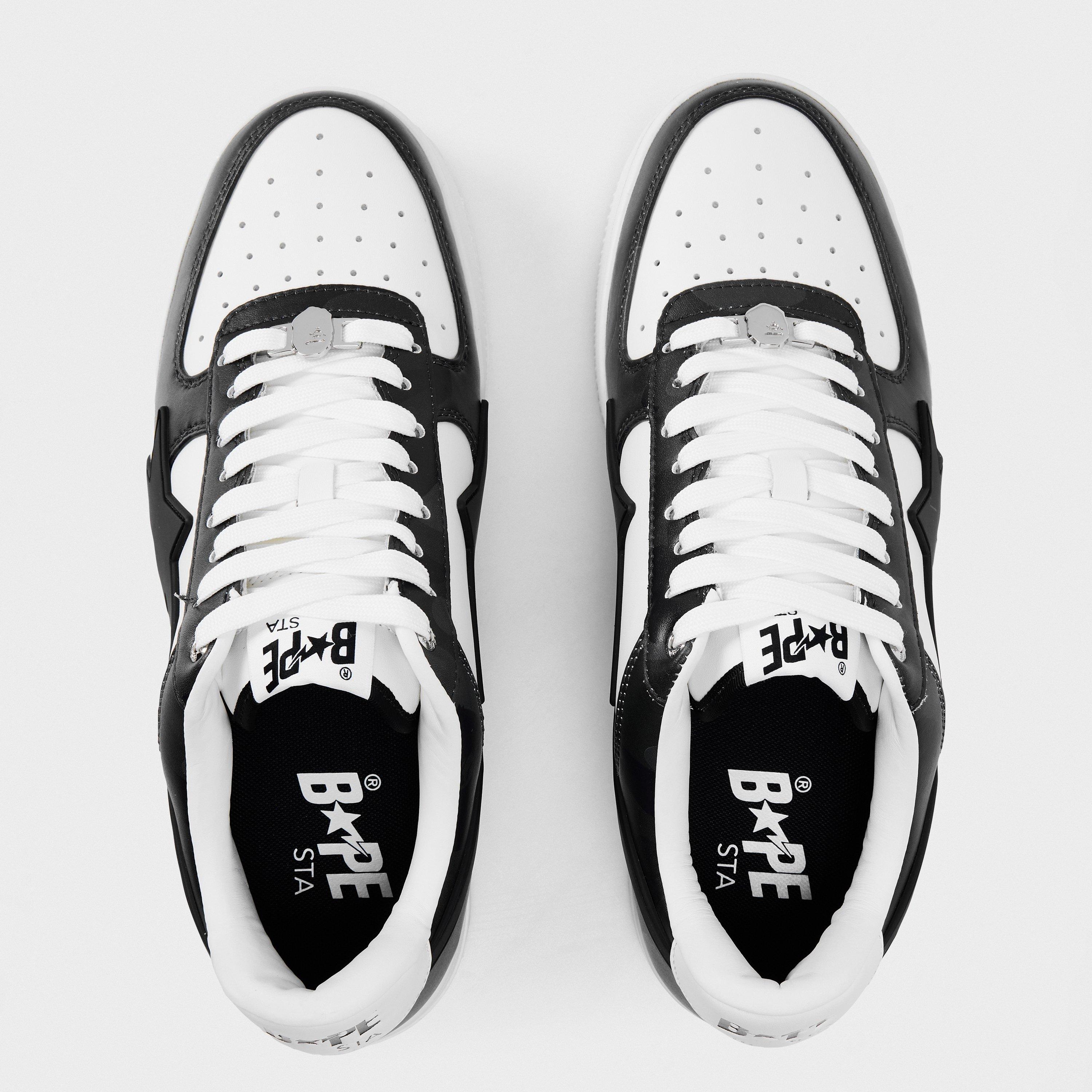 White Black - A Bathing Ape - Men's Sta Low-Top Trainers - 5