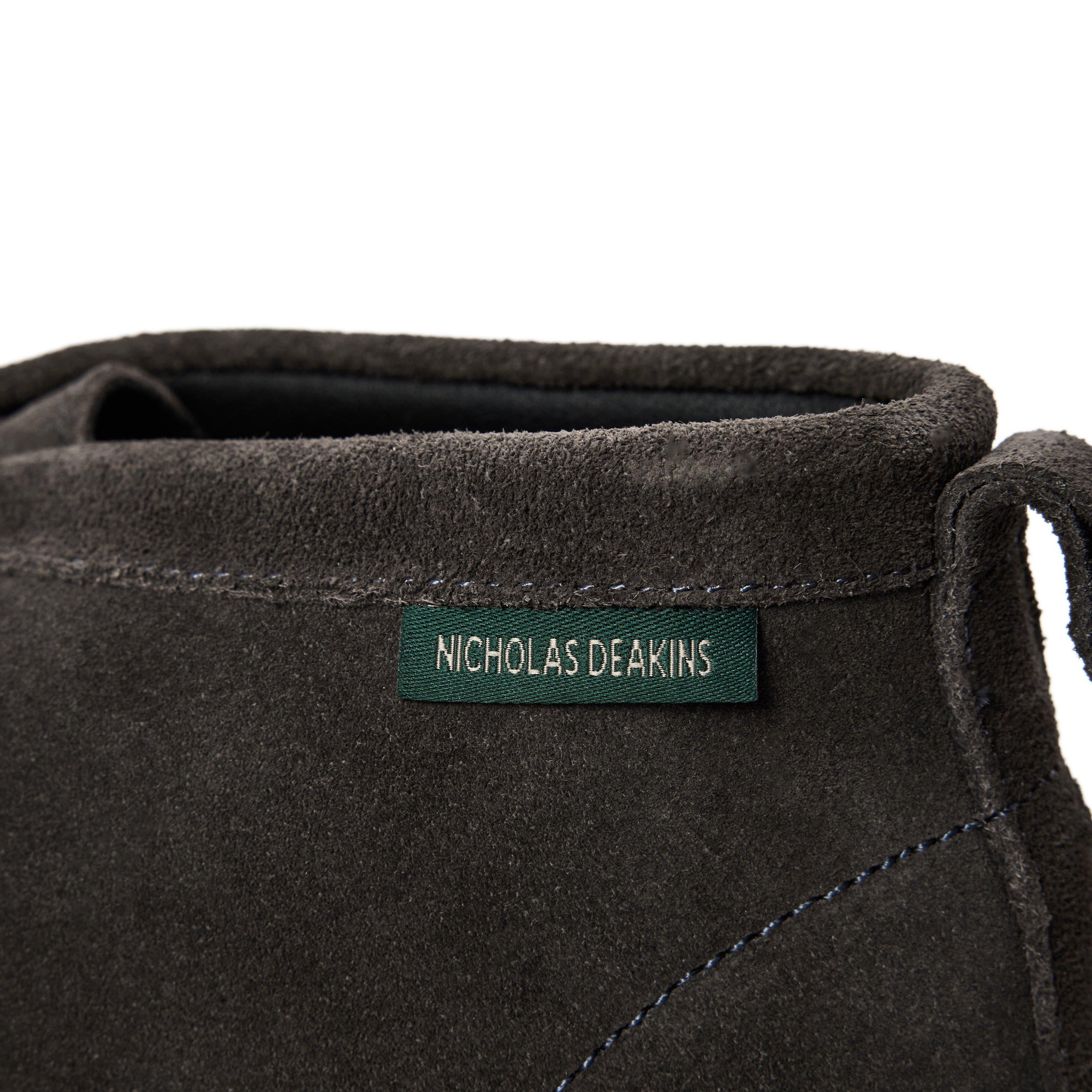 Charcoal - Nicholas Deakins - Men's Ren Suede Low-Top Trainers - 4
