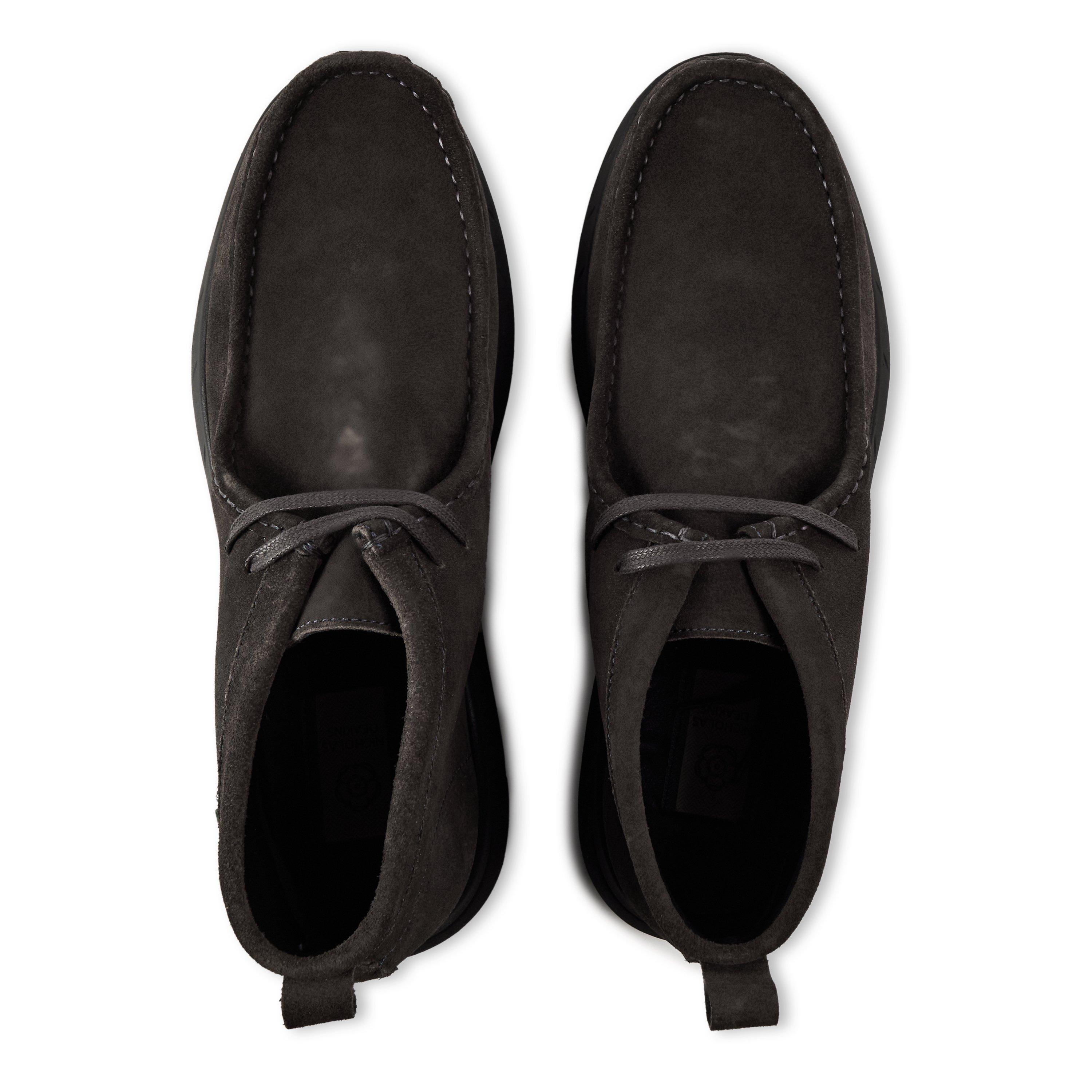 Charcoal - Nicholas Deakins - Men's Ren Suede Low-Top Trainers - 5