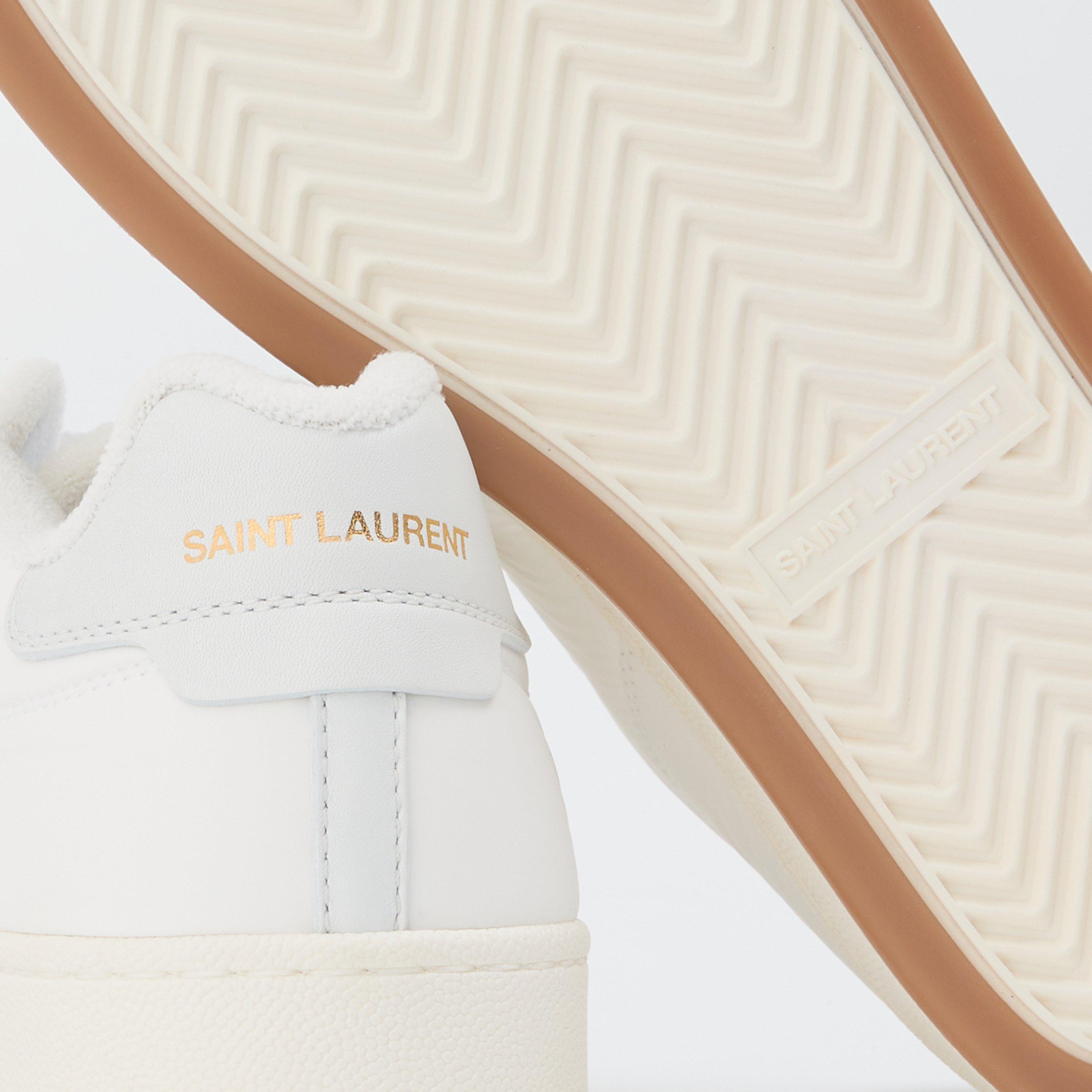 White/Grey - Saint Laurent - Men's Low-Top Trainers - 4