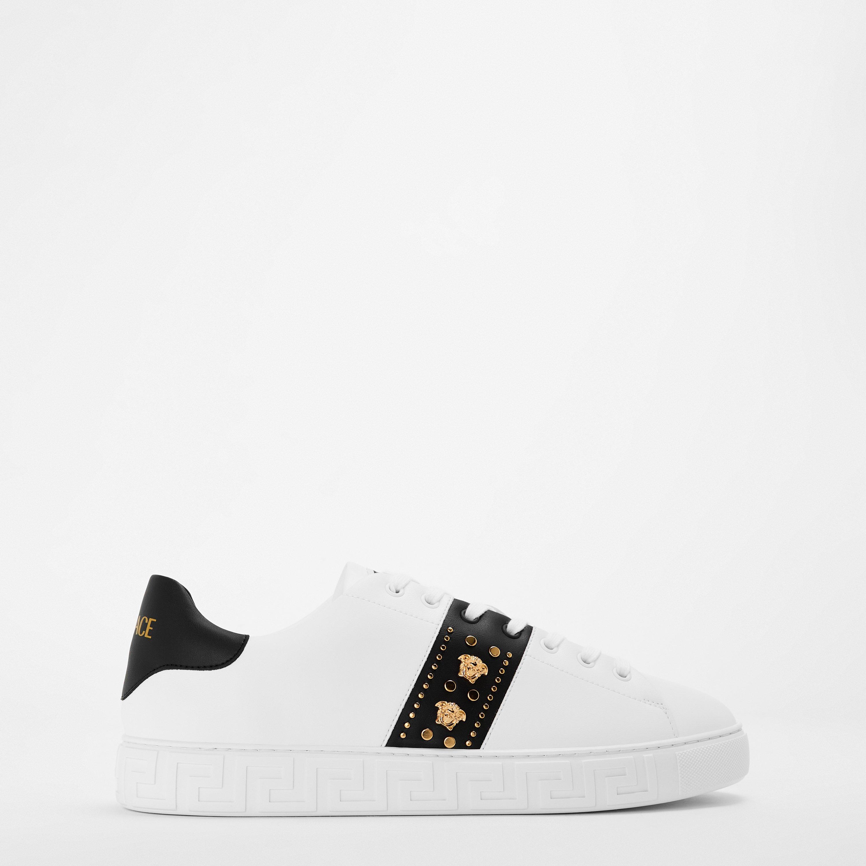 White - Versace - Men's Low-Profile Cushioned Low-Top Trainers - 1