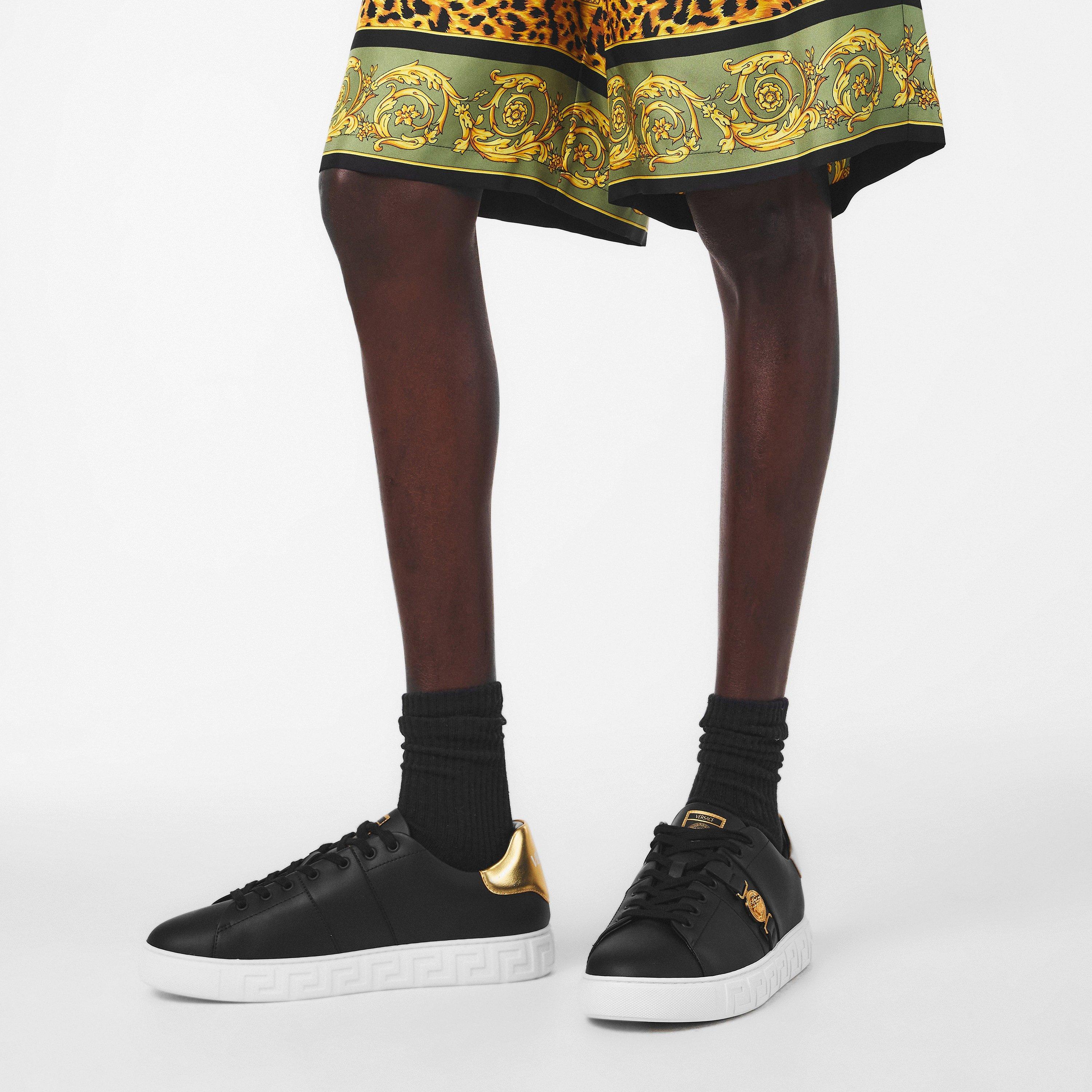 Black - Versace - Men's Low Trainers - 3