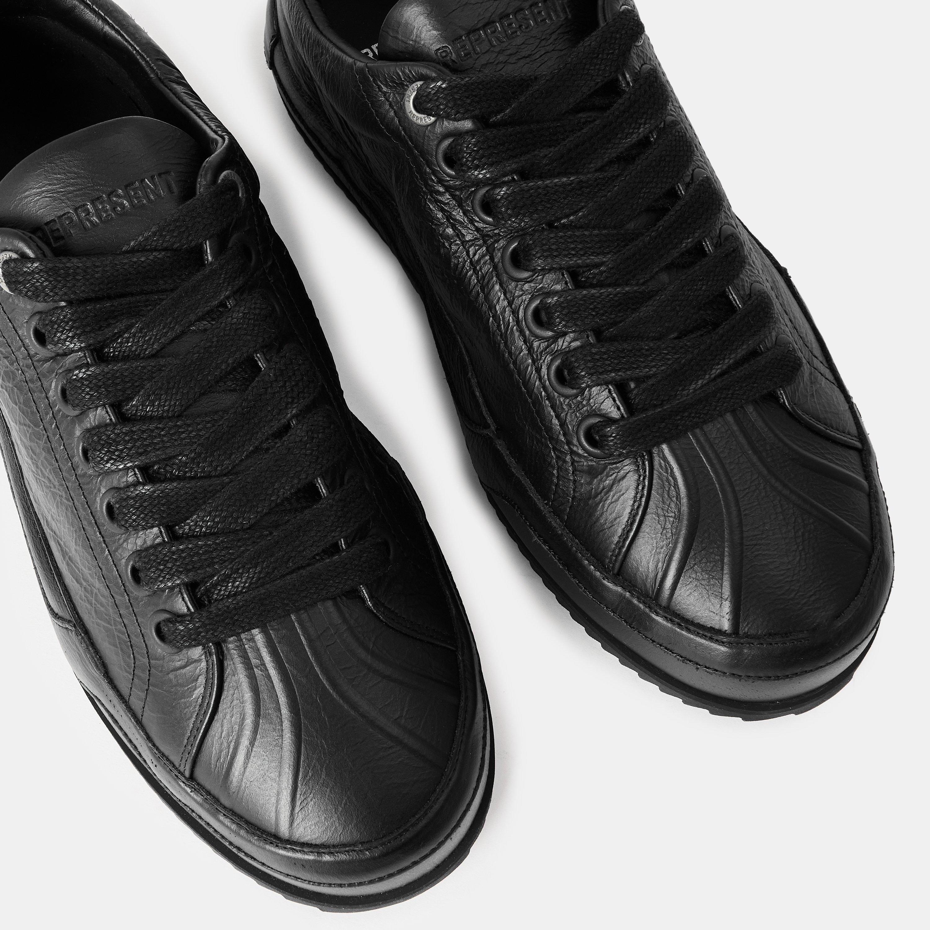 Jet Black - Represent - Men's Rep Alpha Wrap Low-Top Trainers - 3