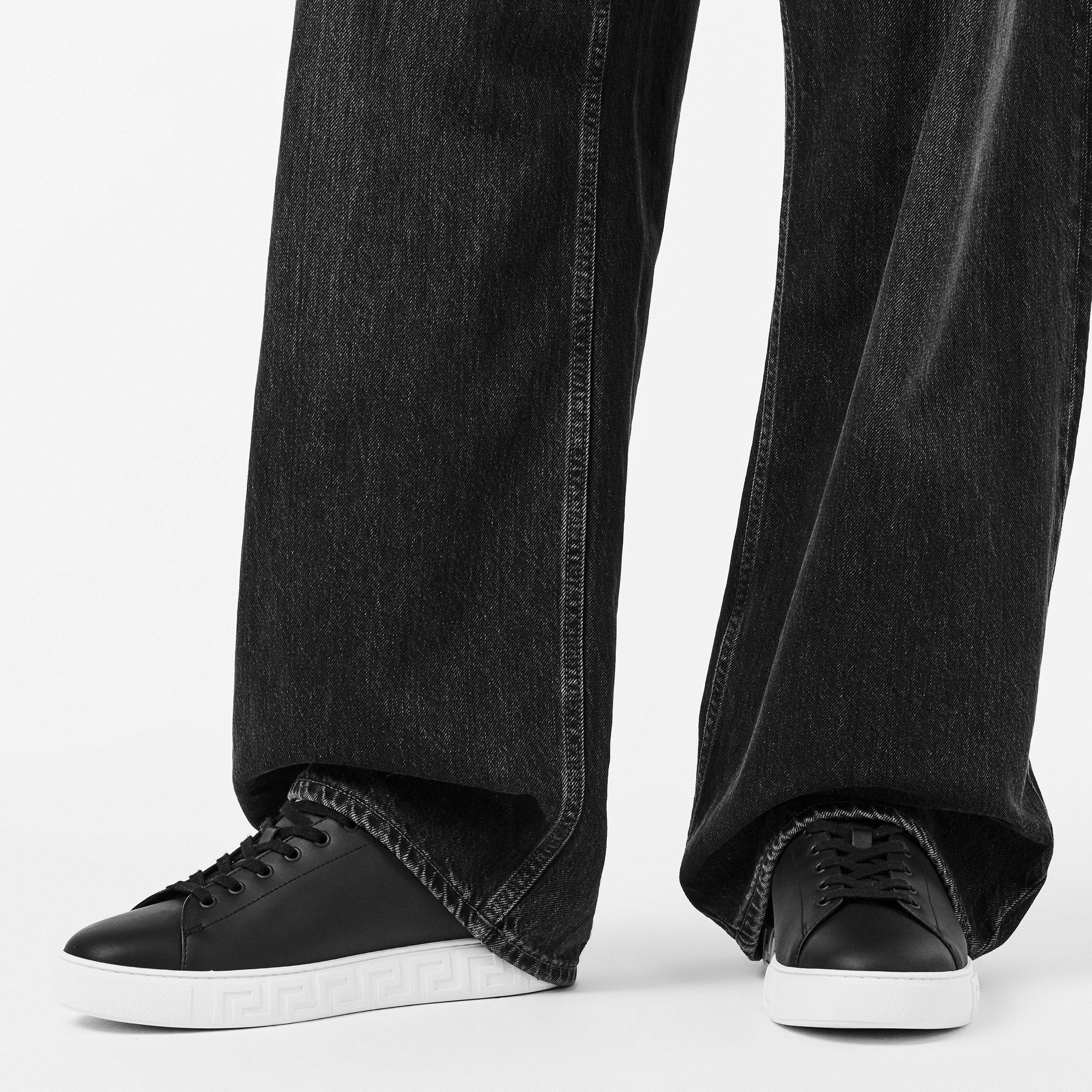 Black - Versace - Men's Low Trainers - 3
