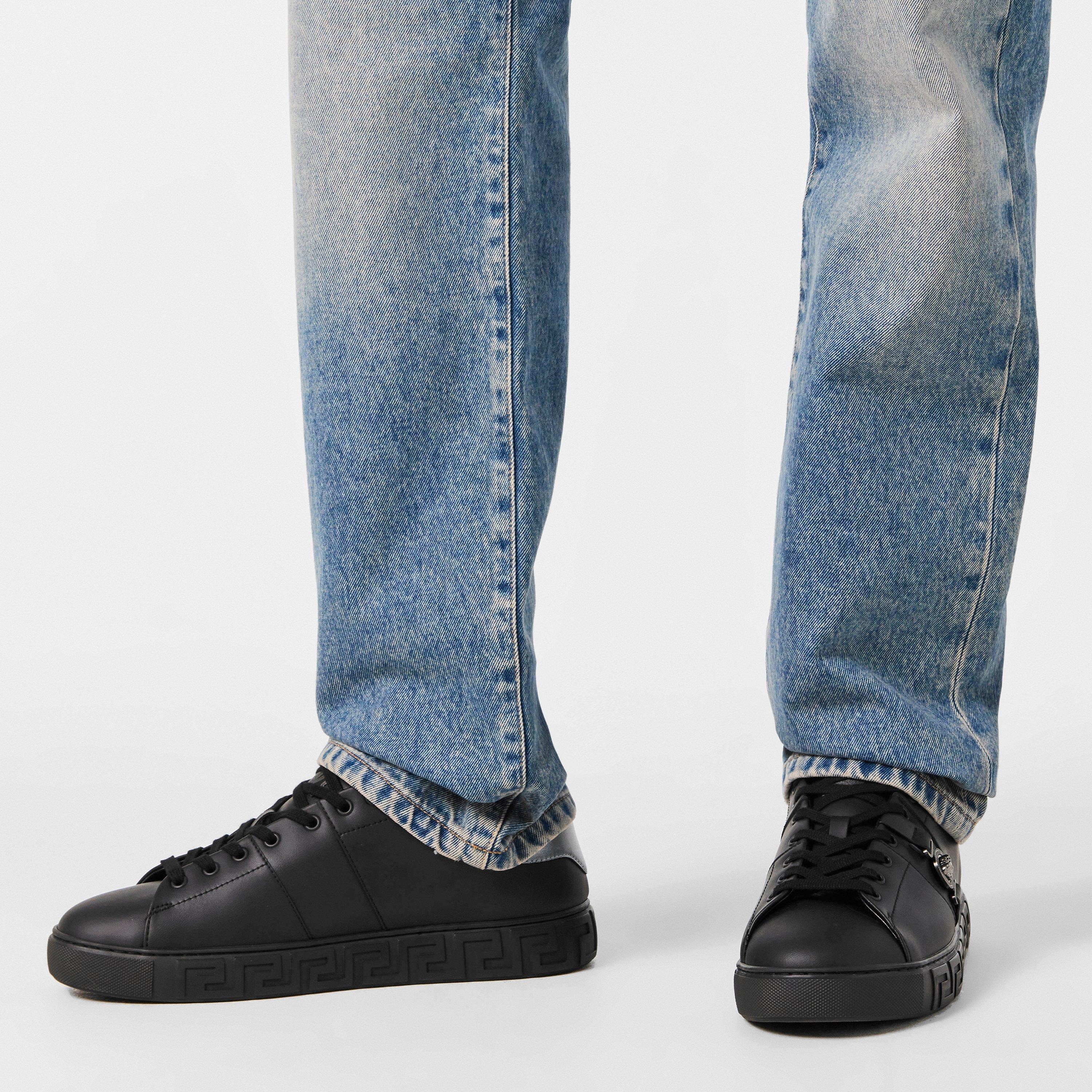 Black - Versace - Men's Low Trainers - 3