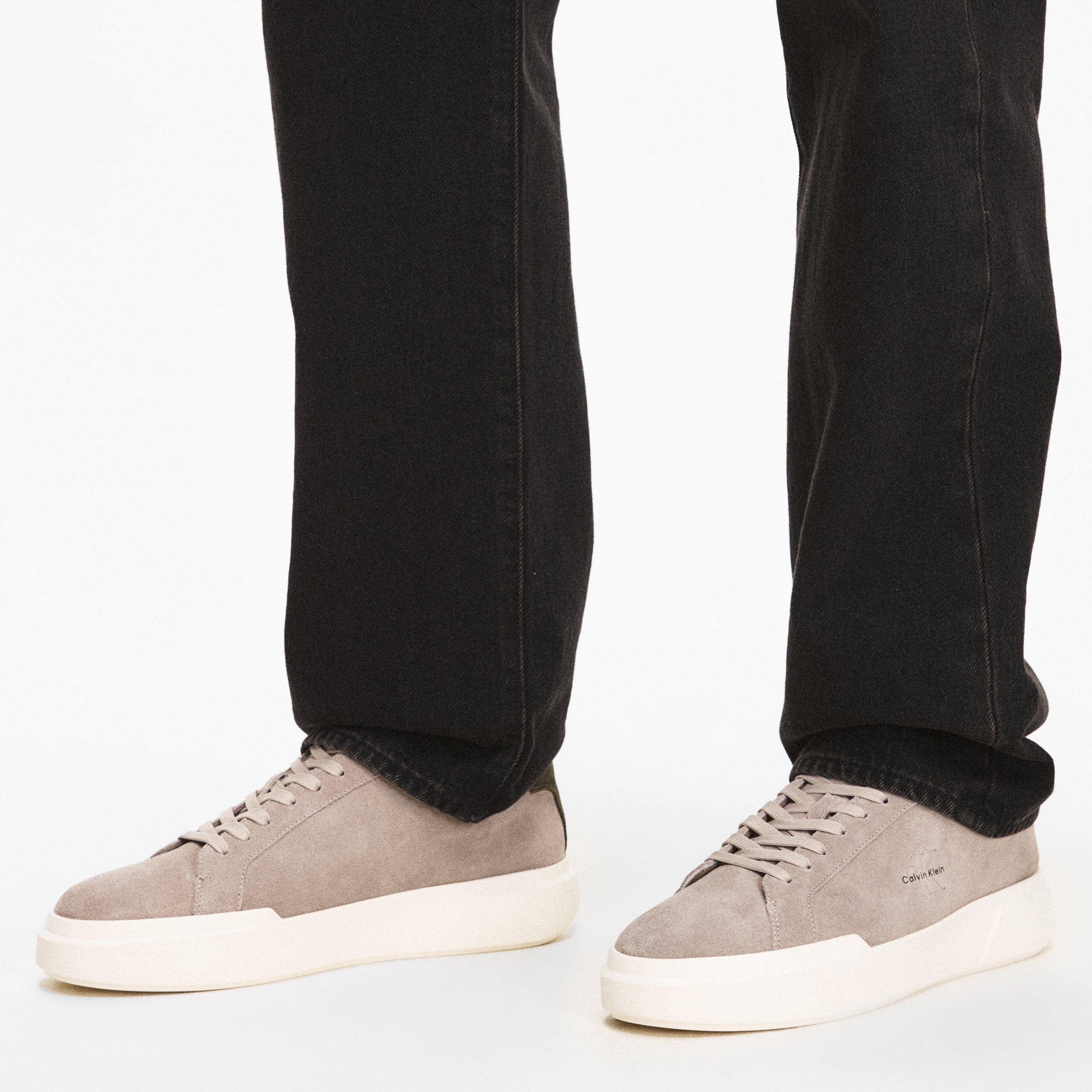 Taupe/Wht/Grn - Calvin Klein - Men's Chunky Cup Low-Top Trainers - 3