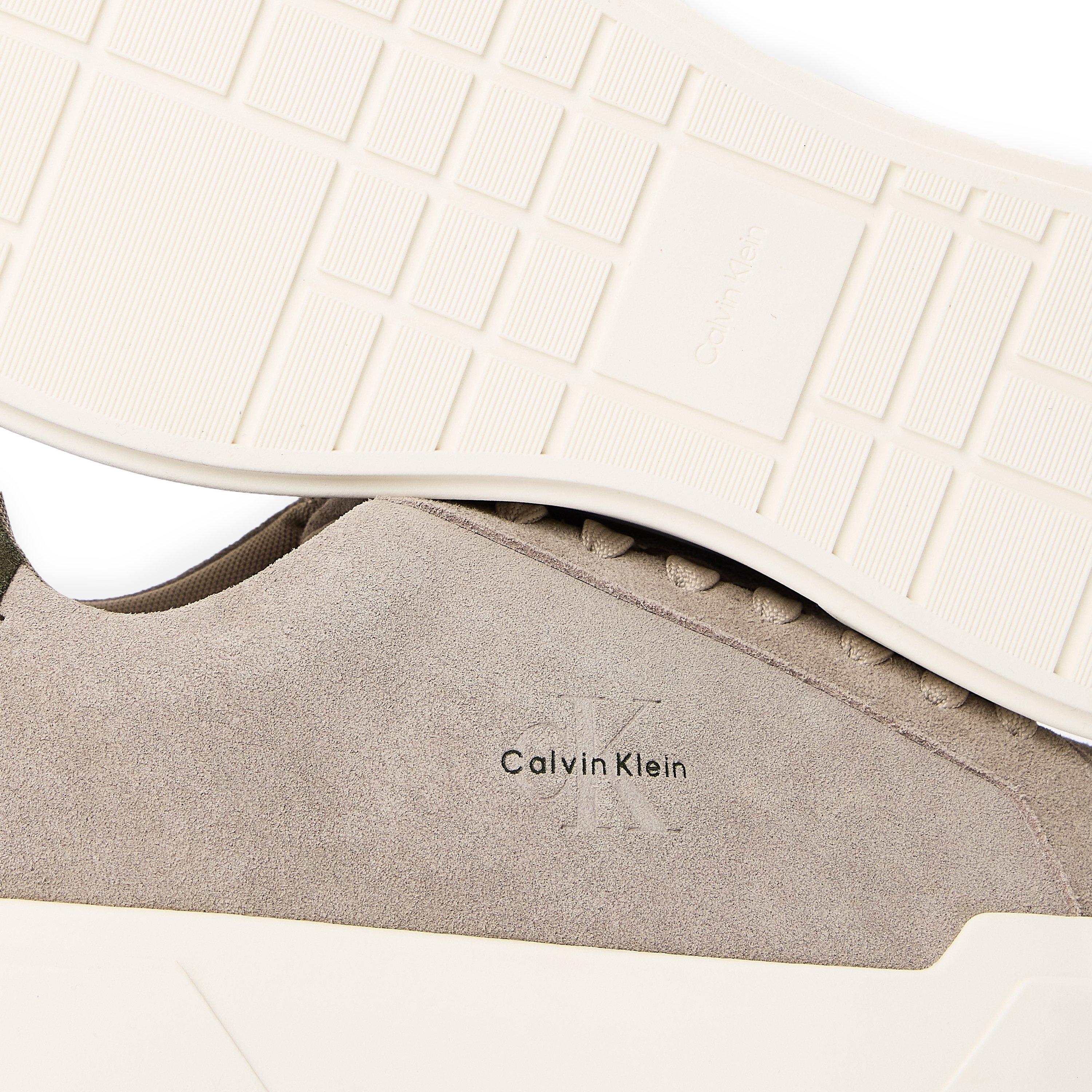 Taupe/Wht/Grn - Calvin Klein - Men's Chunky Cup Low-Top Trainers - 4
