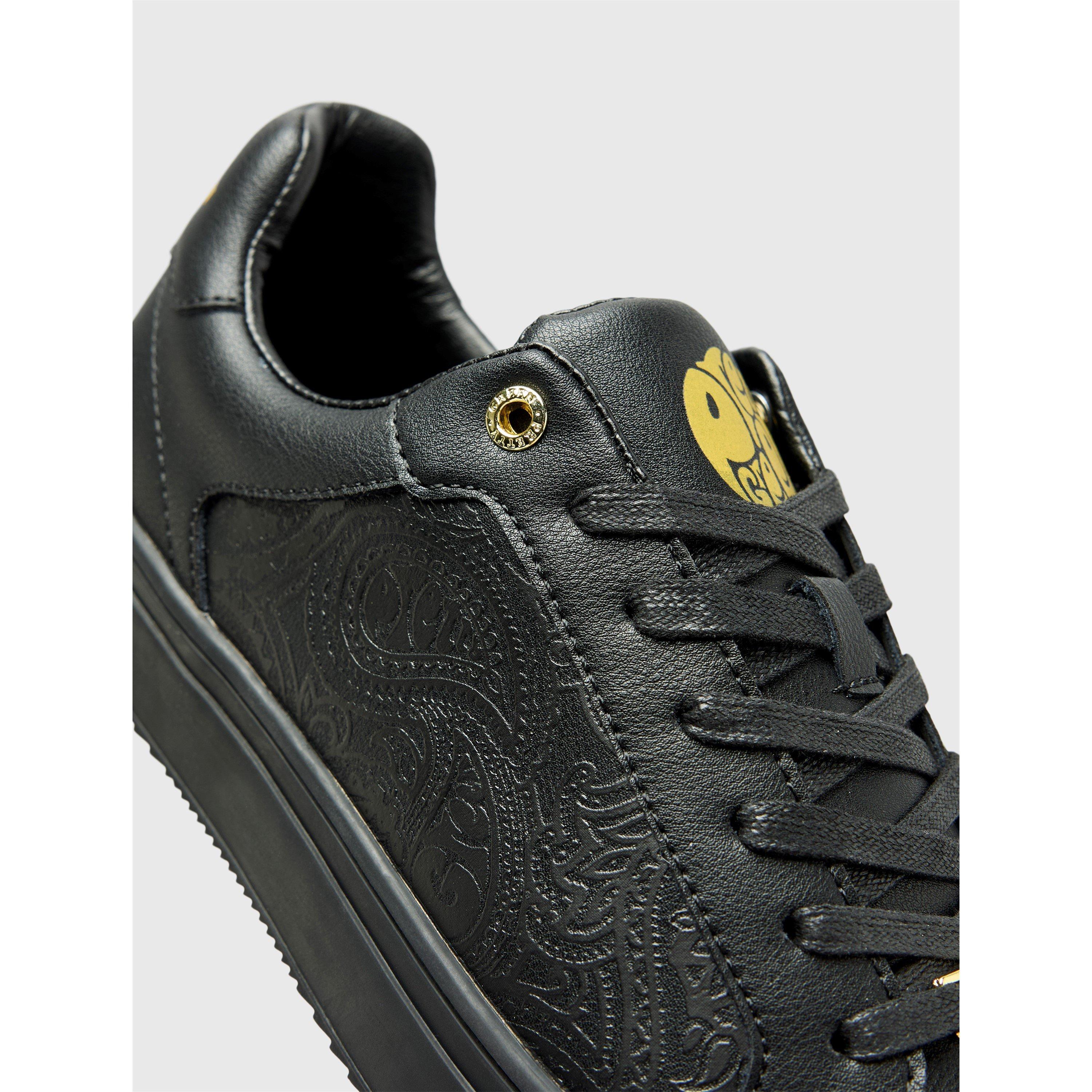 Black - Pretty Green - Men's Cali Paisley Low-Top Trainers - 3