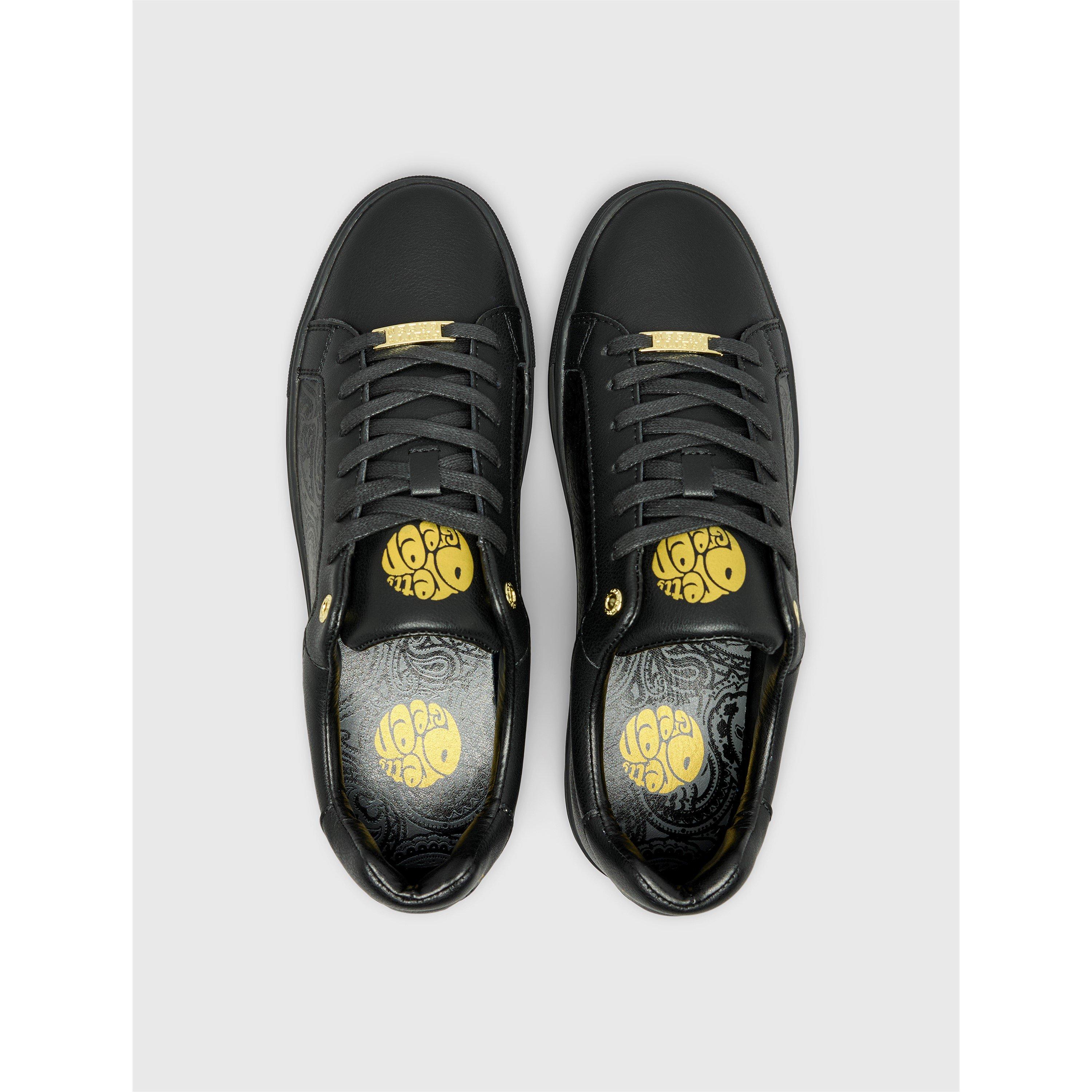Black - Pretty Green - Men's Cali Paisley Low-Top Trainers - 4
