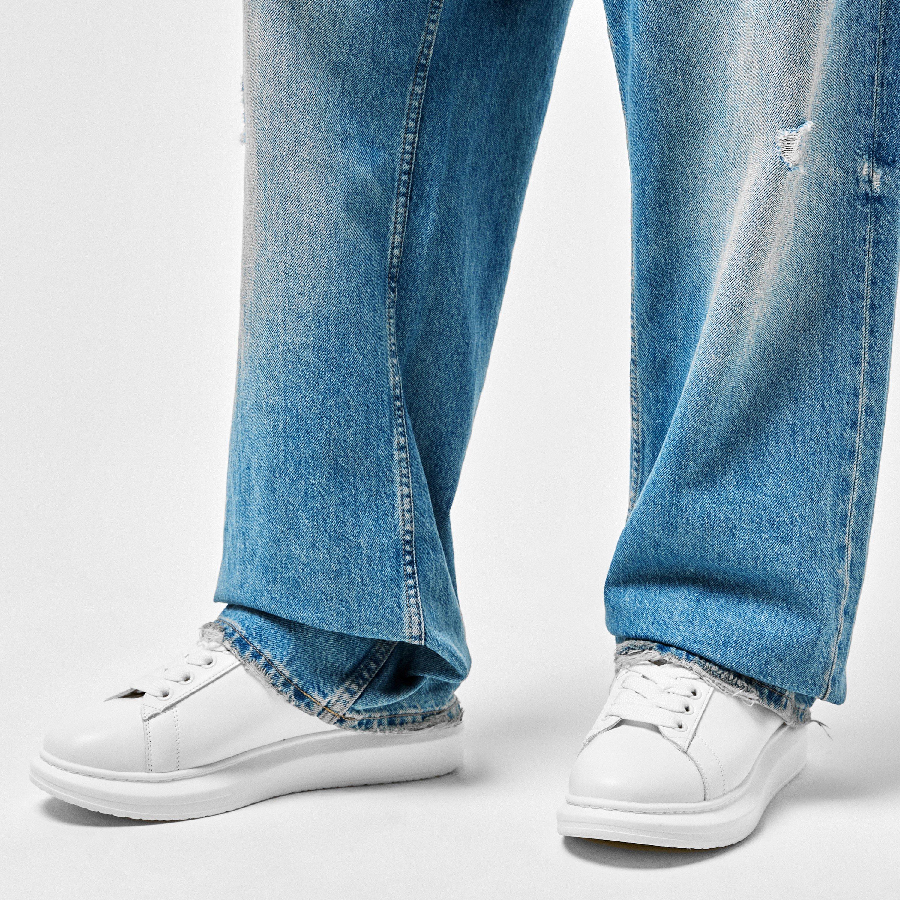 White - Steve Madden - Men's Iccey Court Low-Top Trainers - 3