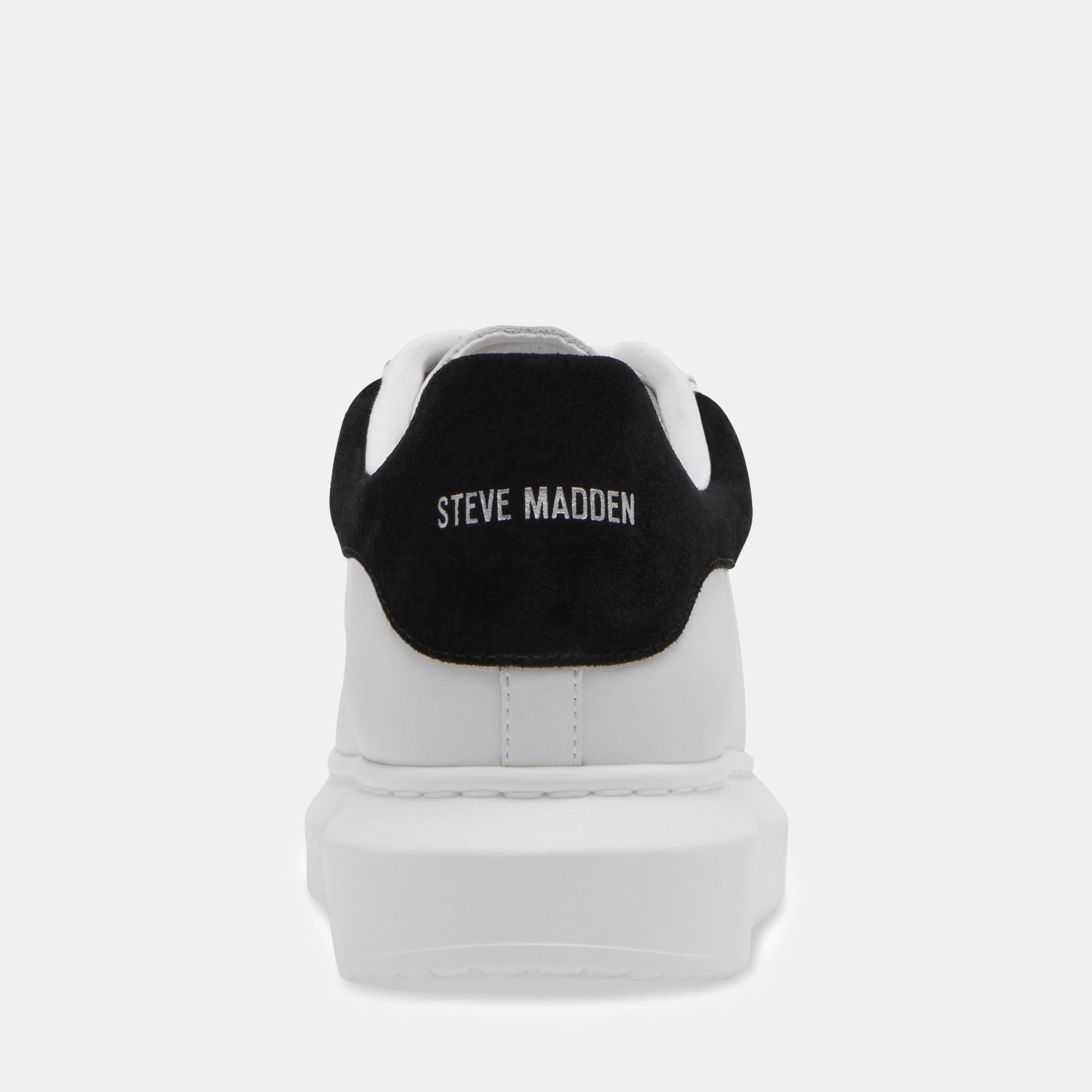 White - Steve Madden - Men's Iccey Court Low-Top Trainers - 4