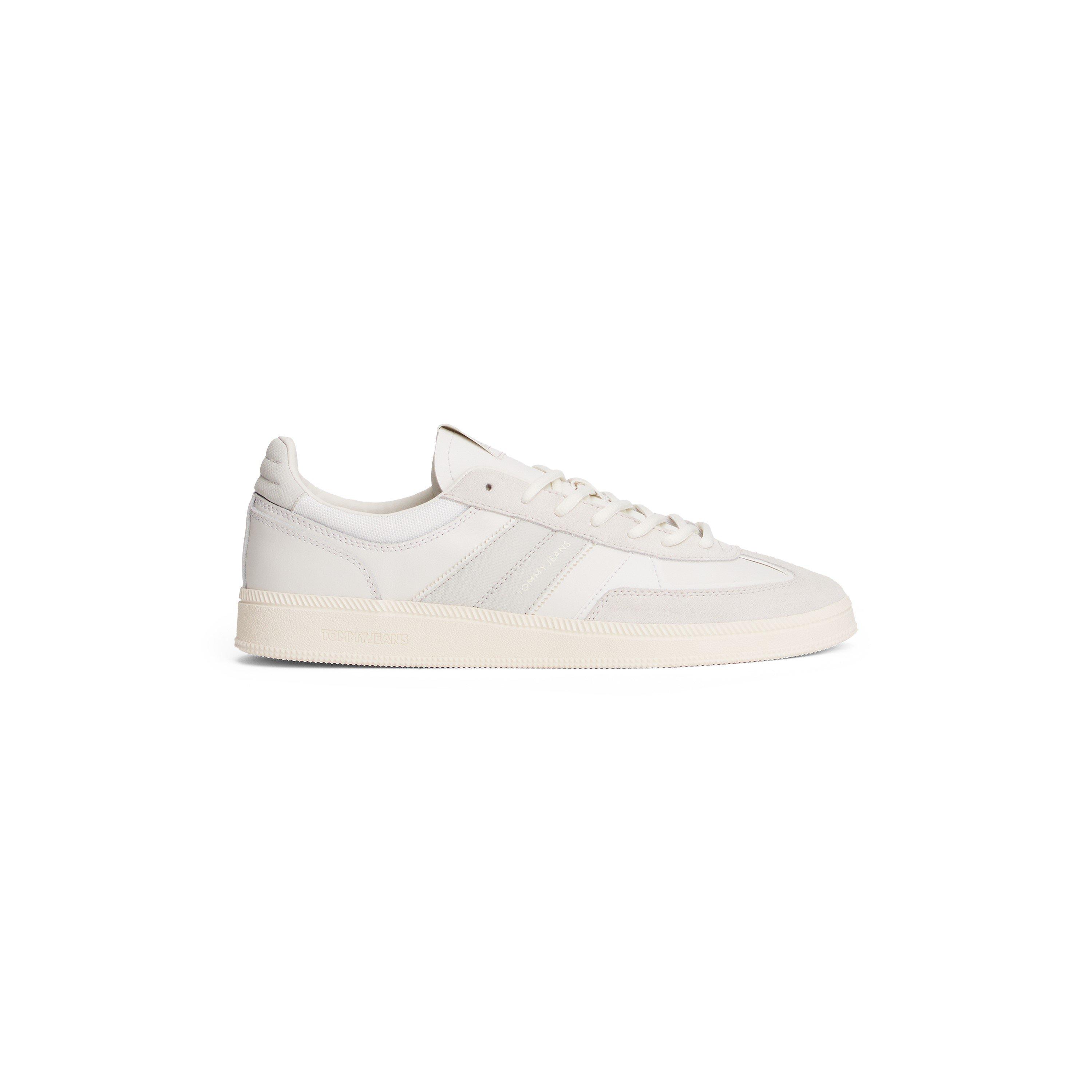 Tommy Jeans Men's Greenwich Leather Low-Top Trainers - Ecru/Grey - 10 (44)