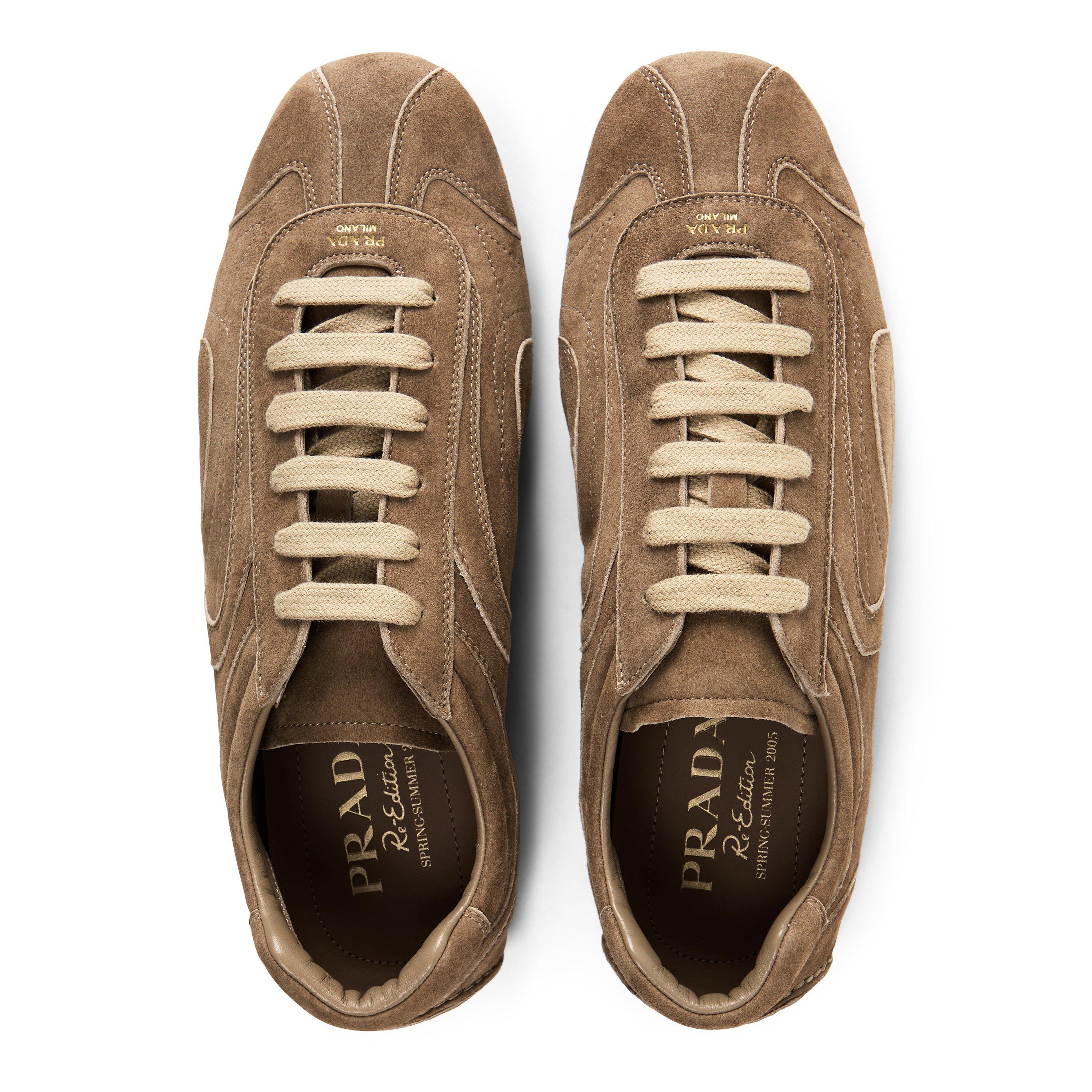 Beige - Prada - Men's Montecarlo Suede Low-Top Trainers - 4