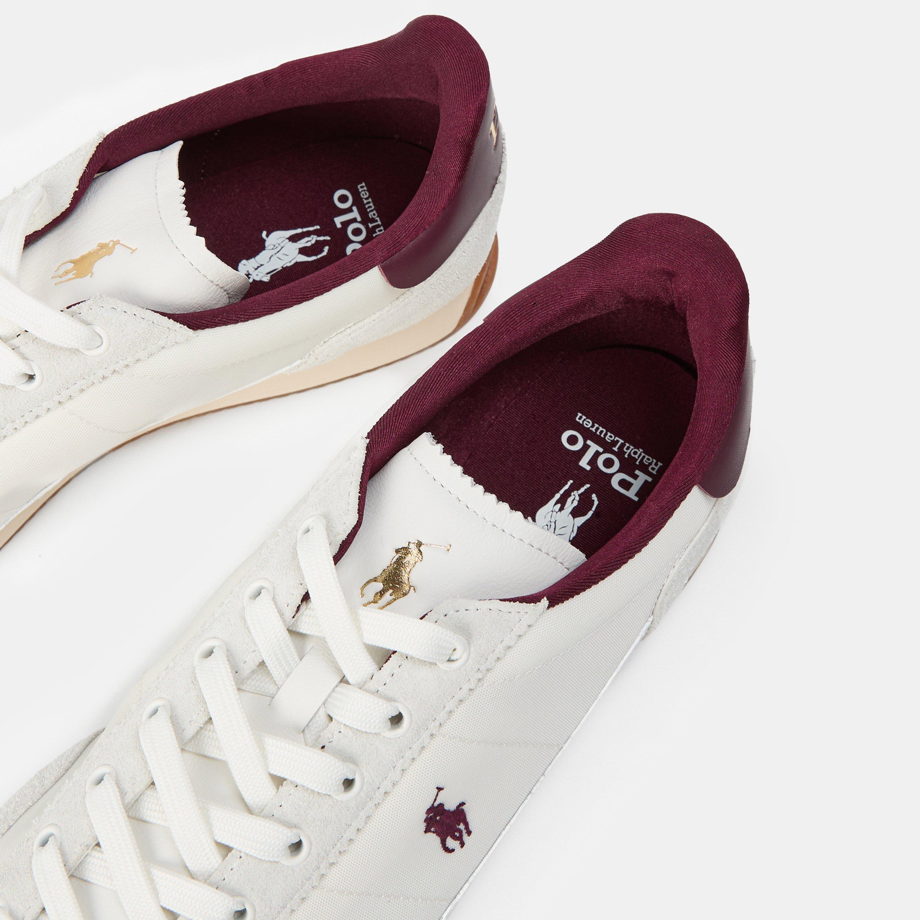 Deck Wht/Wine - Polo Ralph Lauren - Men's Hester Low-Top Trainers - 4