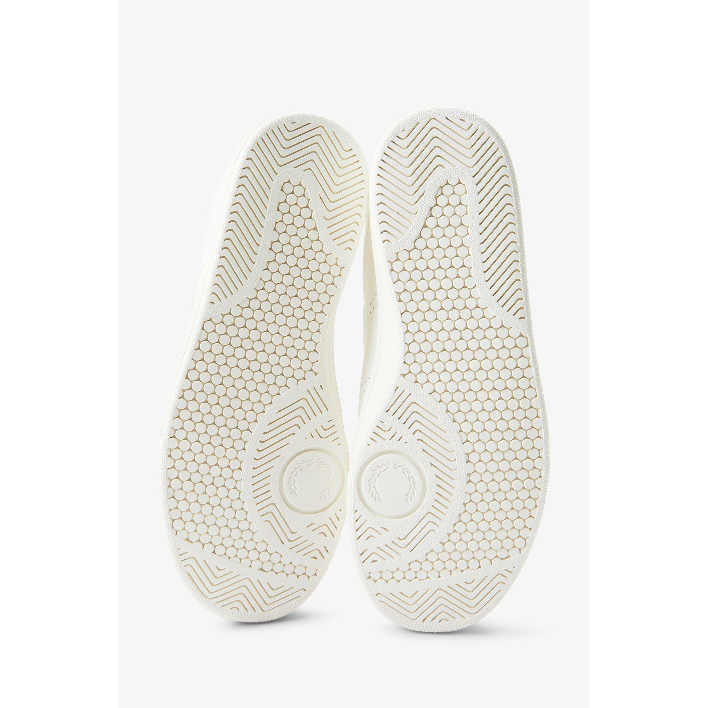 Ecru/Mint - Fred Perry - Men's Leather Low-Top Trainers - 7